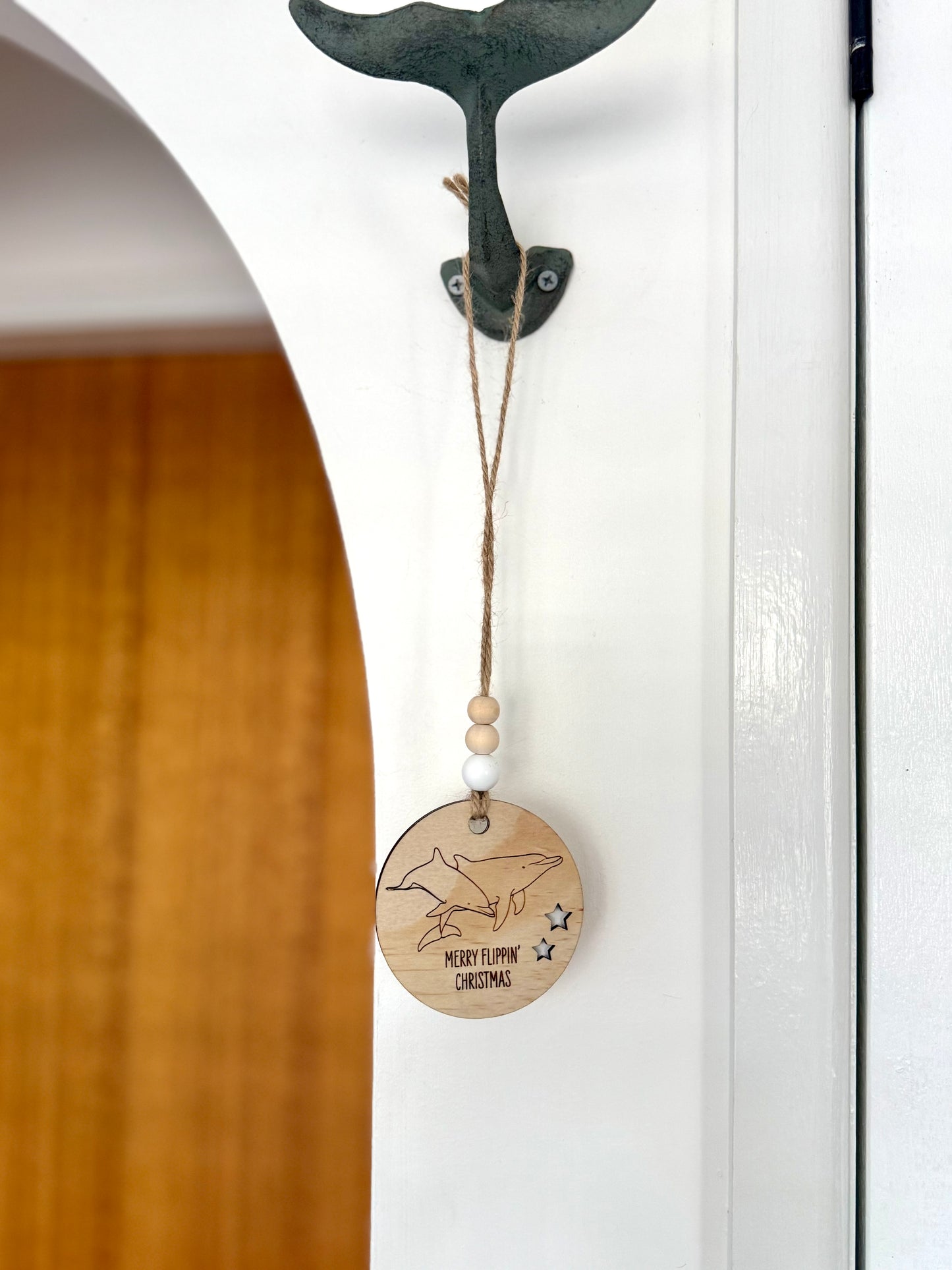 Wooden Christmas Decoration - Dolphins
