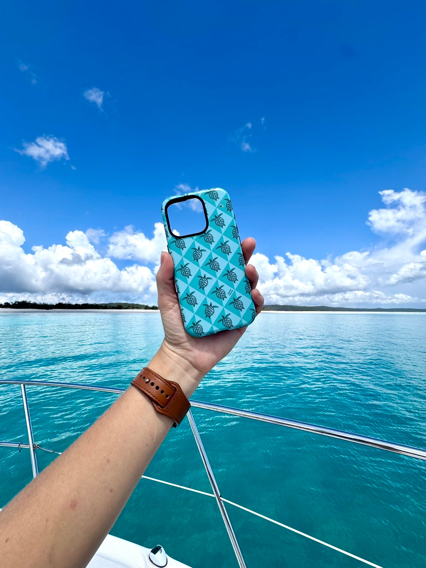 iPhone Phone Case - Turtle Diamonds Teal