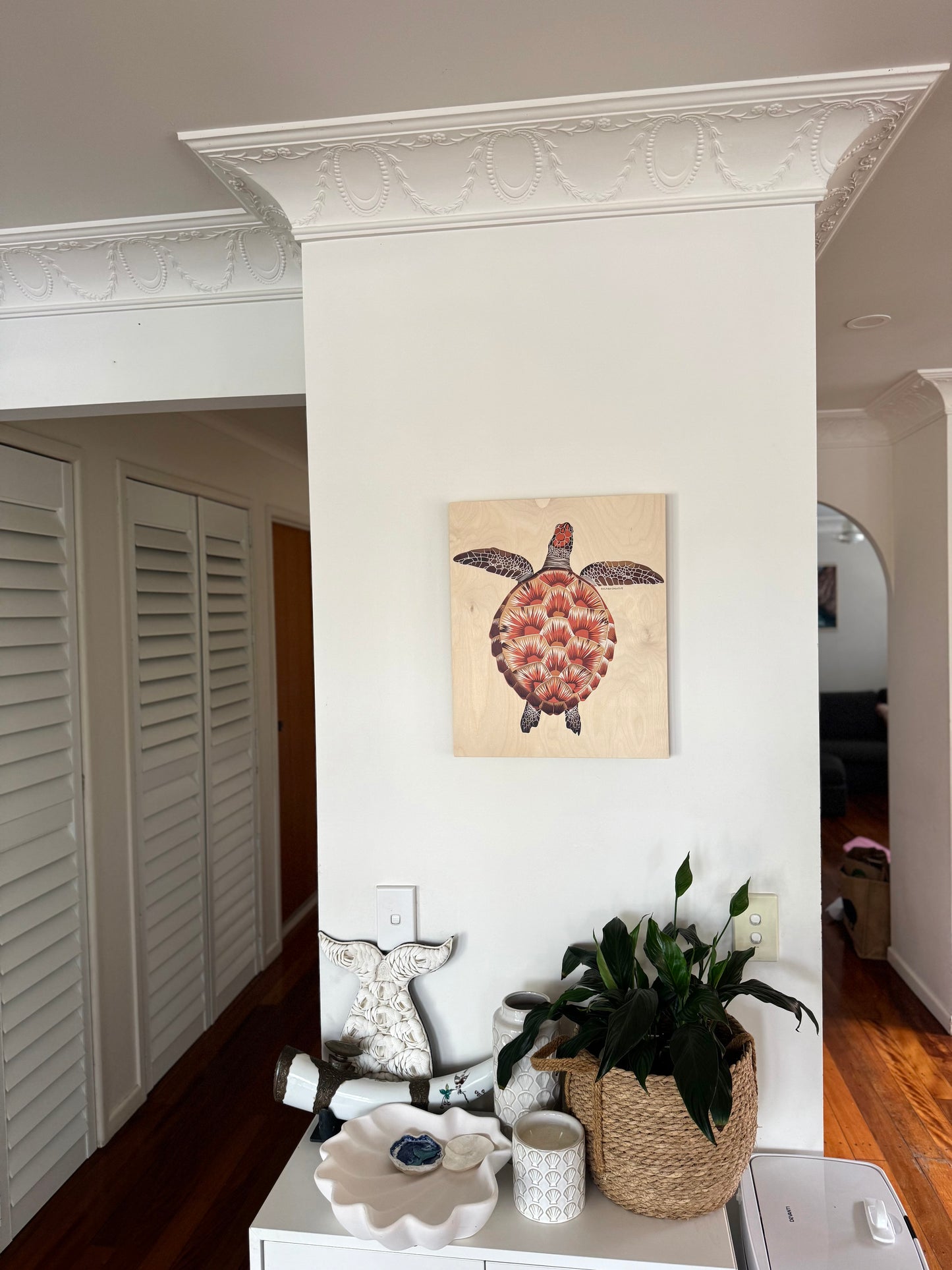 LIMITED TIME ONLY Wood Wall Art - Juvenile Green Turtle
