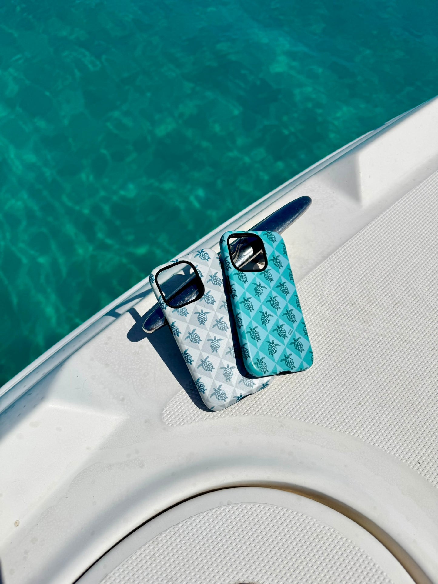 iPhone Tough Phone Case - Turtle Diamonds Coastal Storm