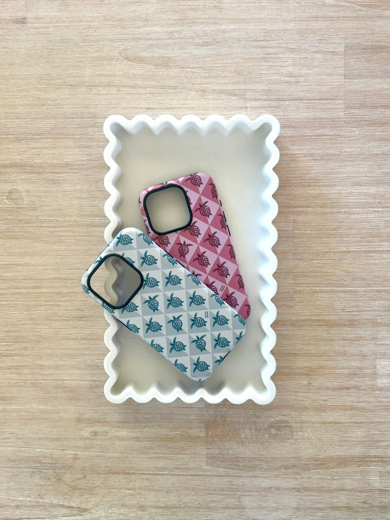 iPhone Tough Phone Case - Turtle Diamonds Coastal Storm