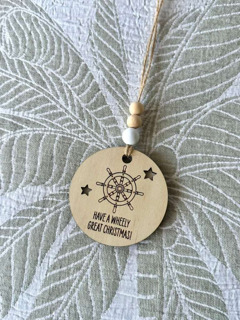 Wooden Christmas Decoration - Ships Wheel