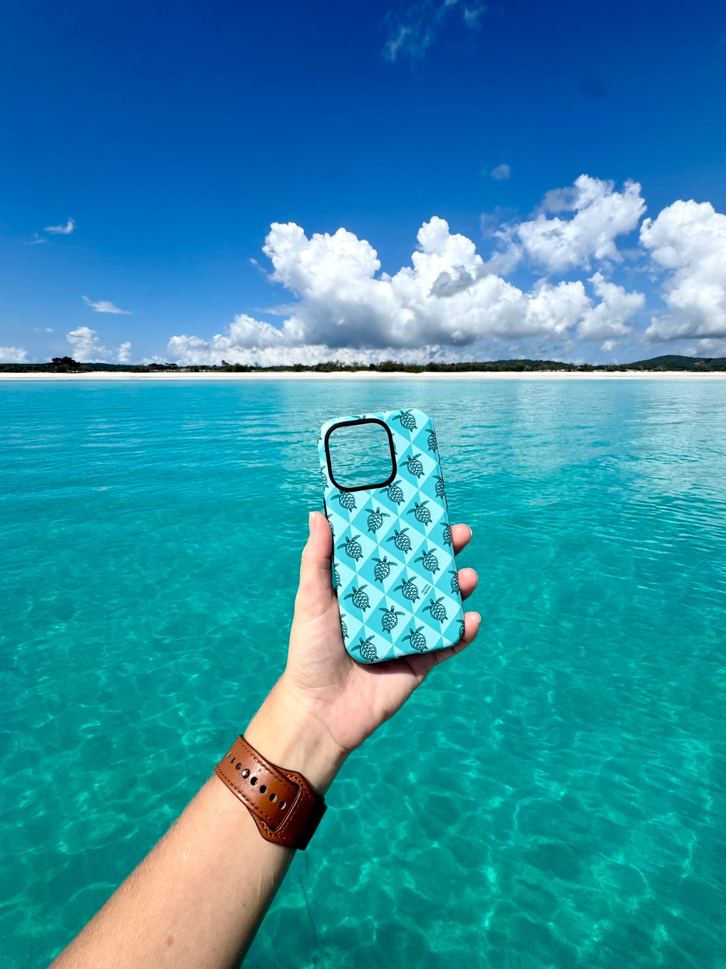 iPhone Phone Case - Turtle Diamonds Teal