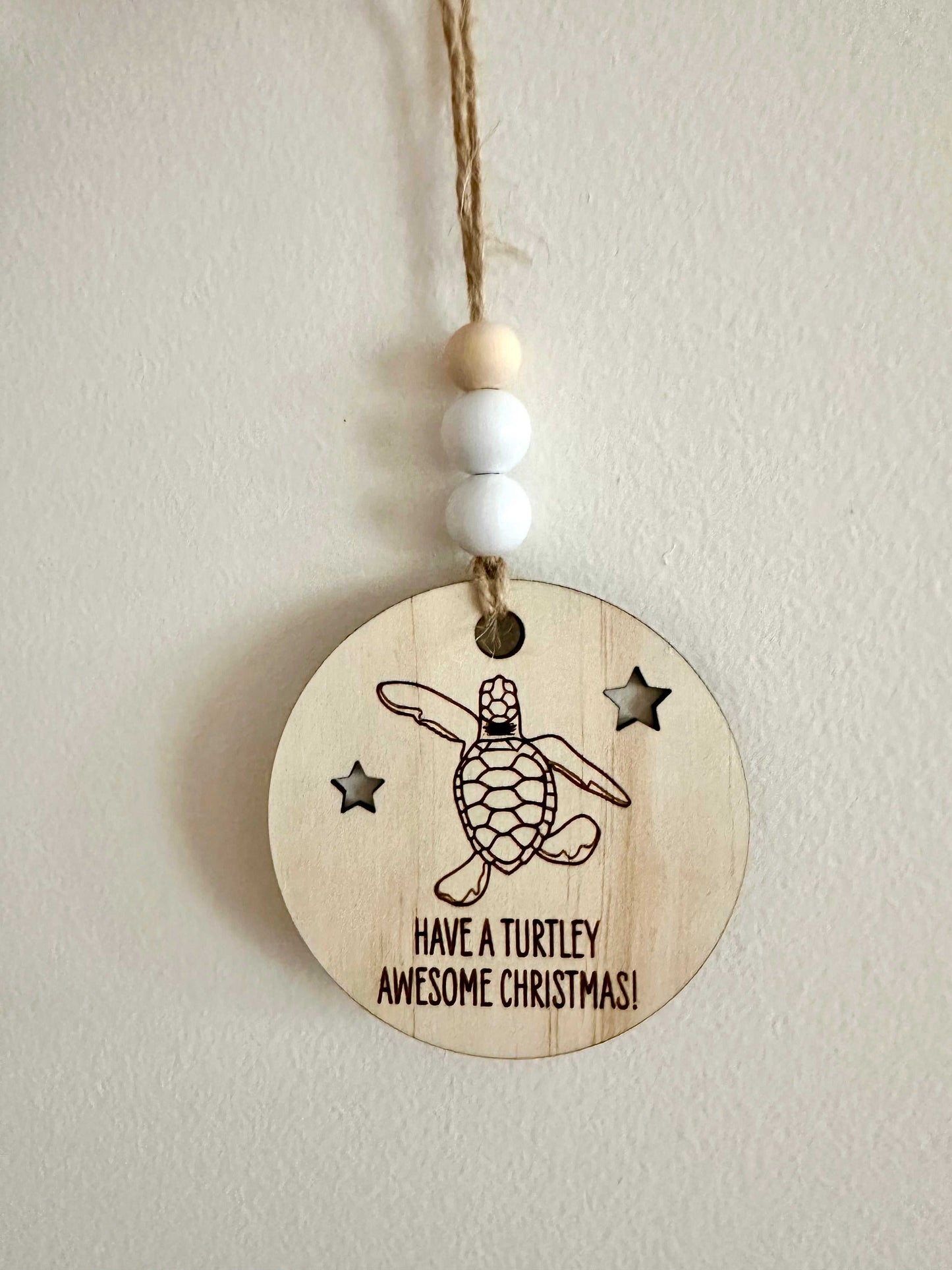 Wooden Christmas Decoration - Baby Turtle Hatchling - Sailfish Creative