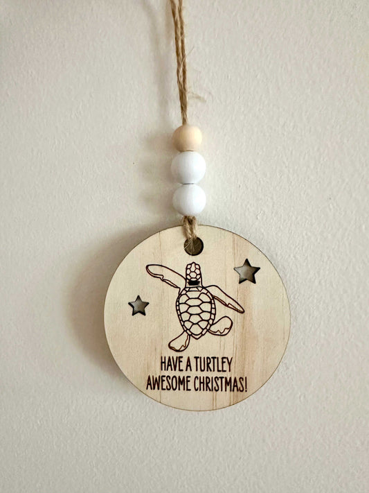 Wooden Christmas Decoration - Baby Turtle Hatchling - Sailfish Creative
