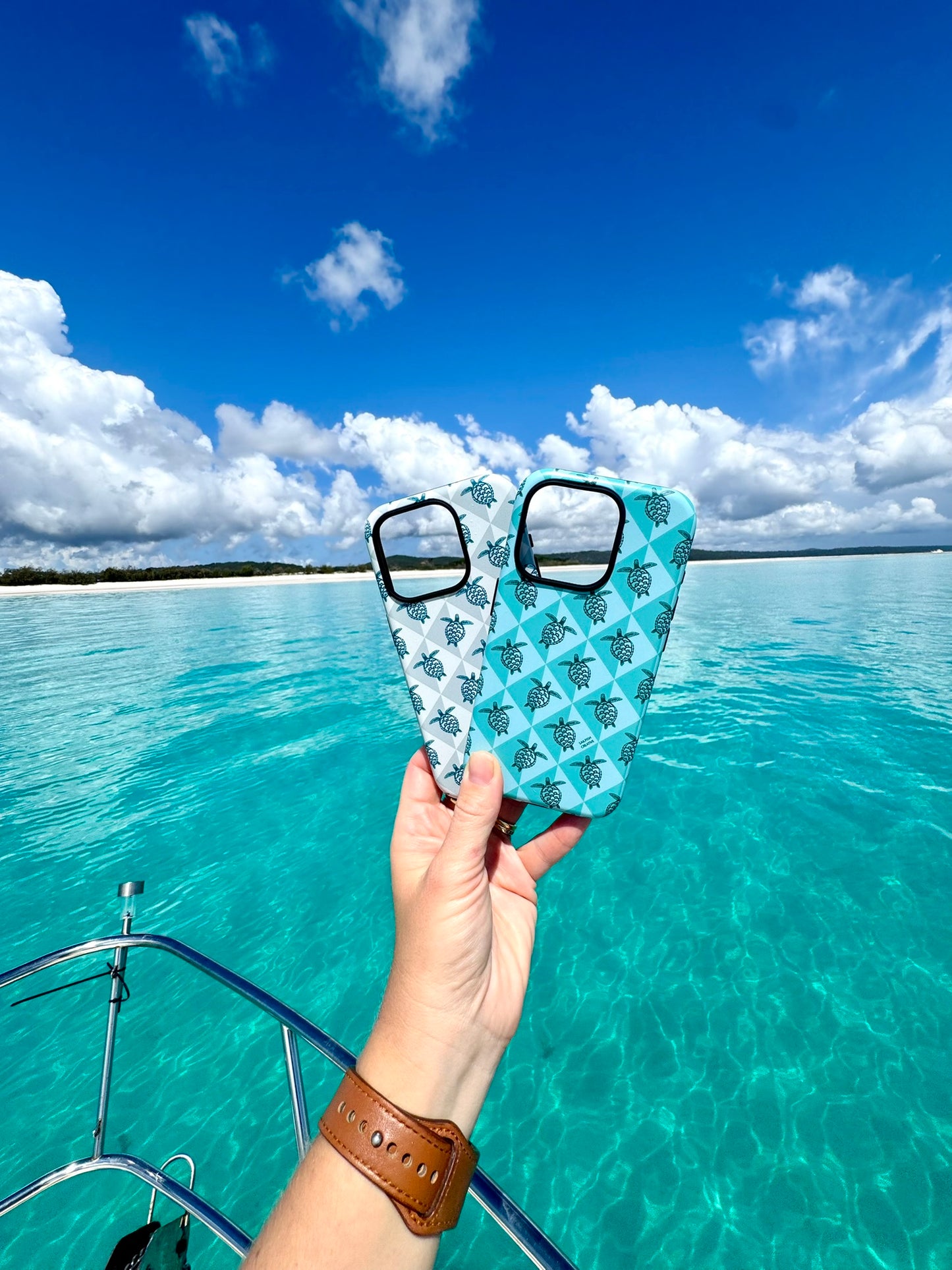 iPhone Phone Case - Turtle Diamonds Teal