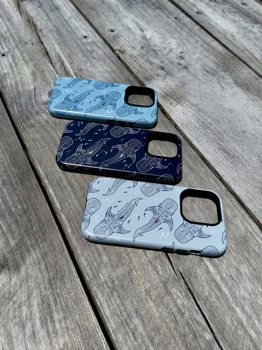 iPhone Tough Phone Case - Whale Sharks Pattern - Sailfish Creative