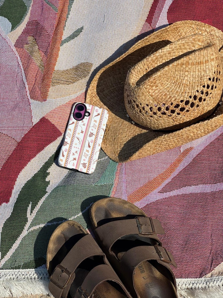 iPhone Phone Case - Candy Stripes Coral
