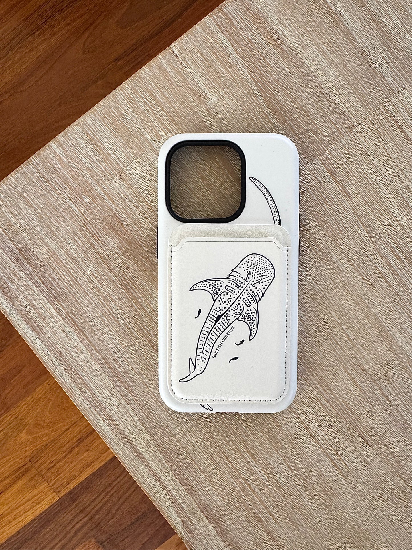 MagSafe Wallet - Whale Shark Outline - Sailfish Creative