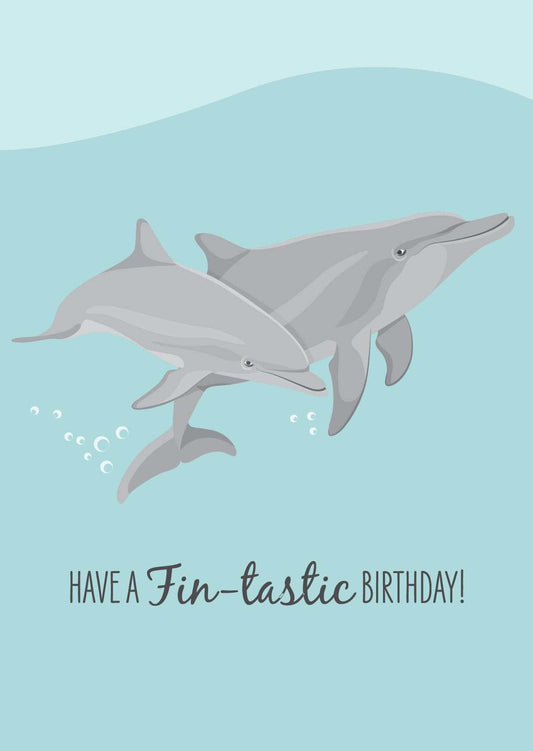 Birthday Card - Bottlenose Dolphins