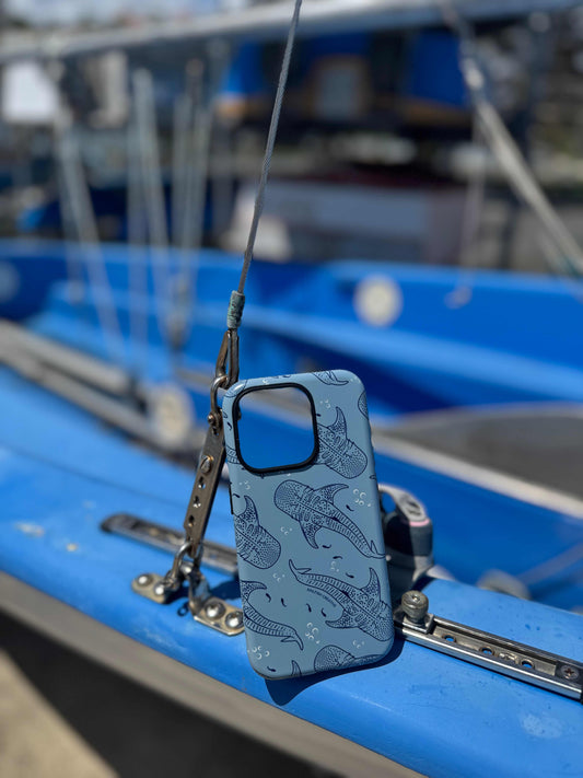 iPhone Tough Phone Case - Whale Sharks Pattern Bluer - Sailfish Creative