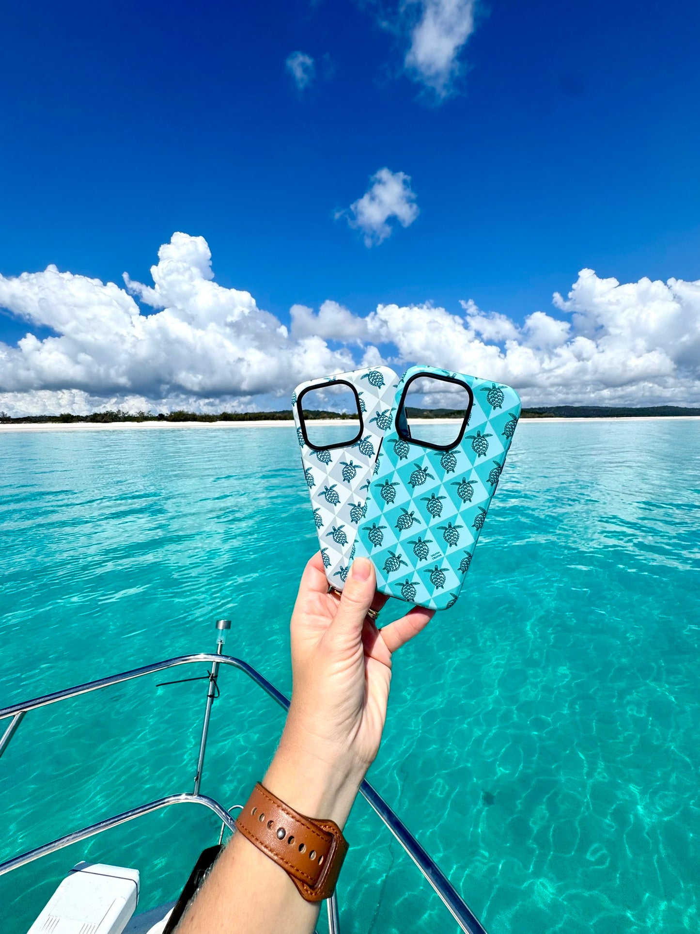 iPhone Phone Case - Turtle Diamonds Teal