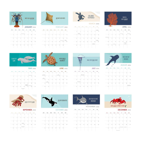 2026 Calendar with Wooden stand