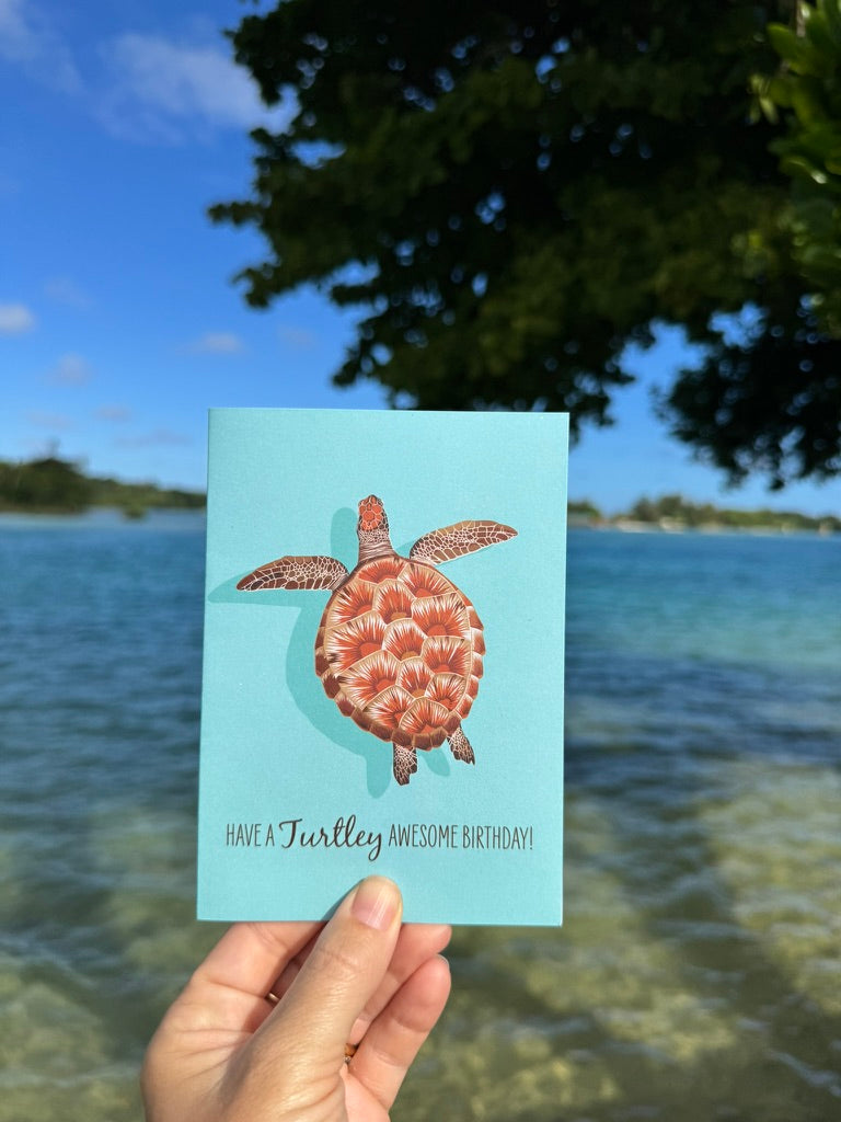 Birthday Card - Juvenile Green Turtle