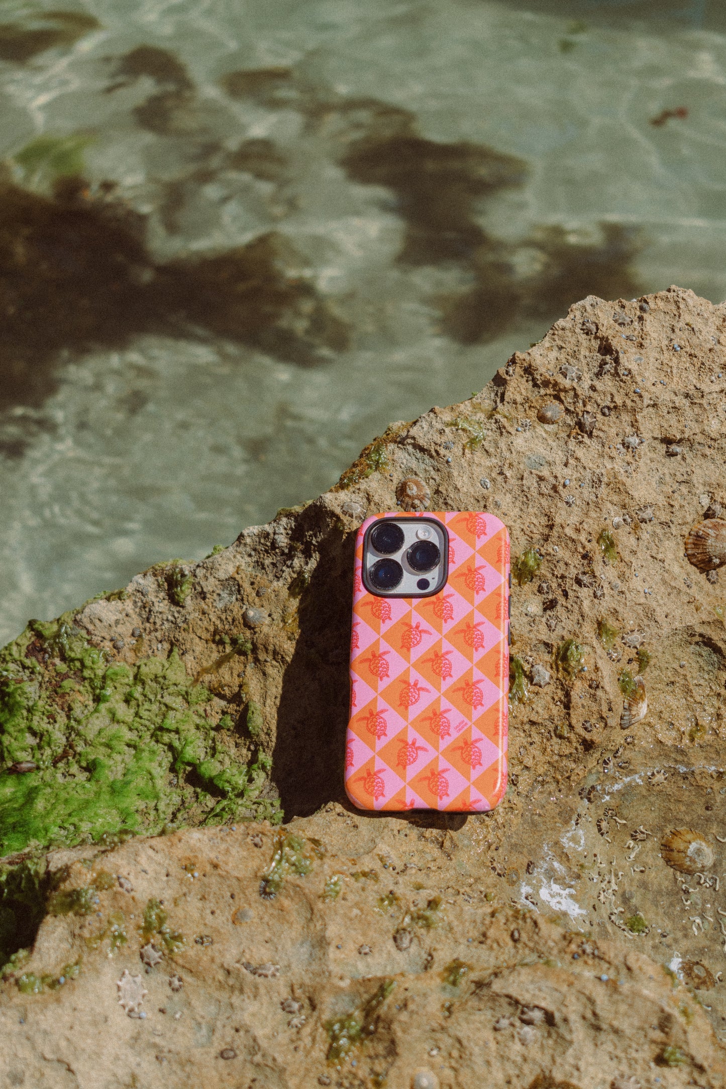 iPhone Phone Case - Turtle Diamonds Candy Sunset