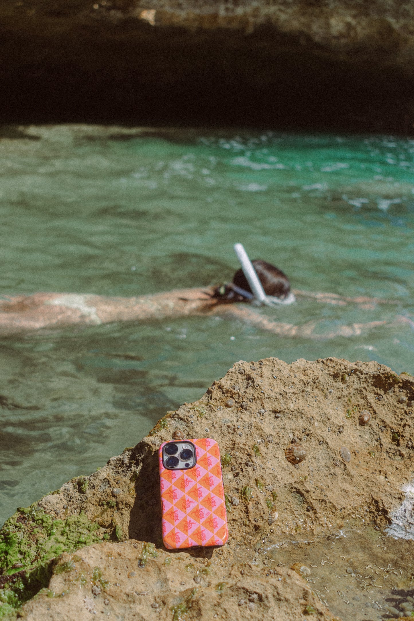 iPhone Phone Case - Turtle Diamonds Candy Sunset