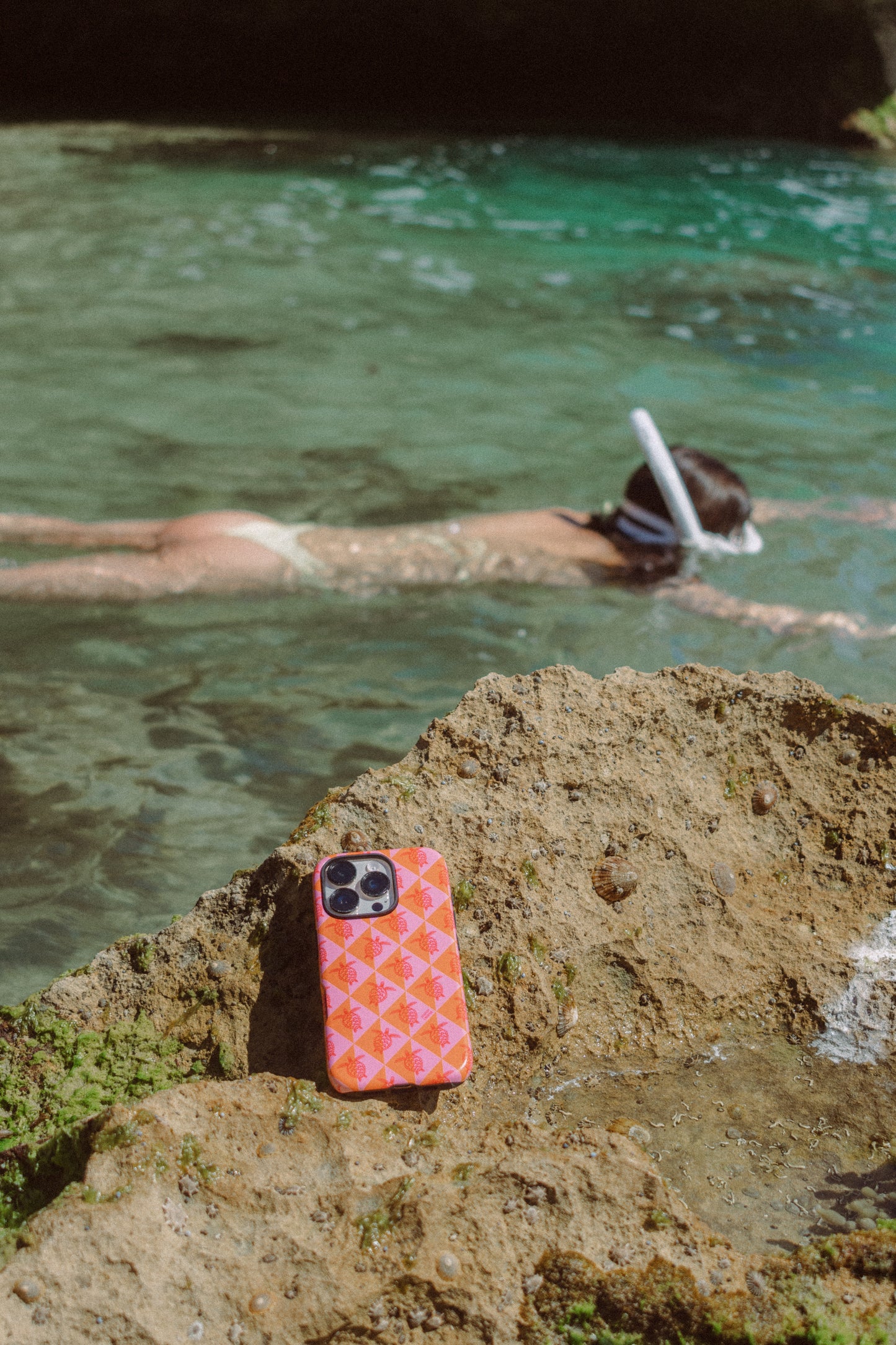 iPhone Phone Case - Turtle Diamonds Candy Sunset
