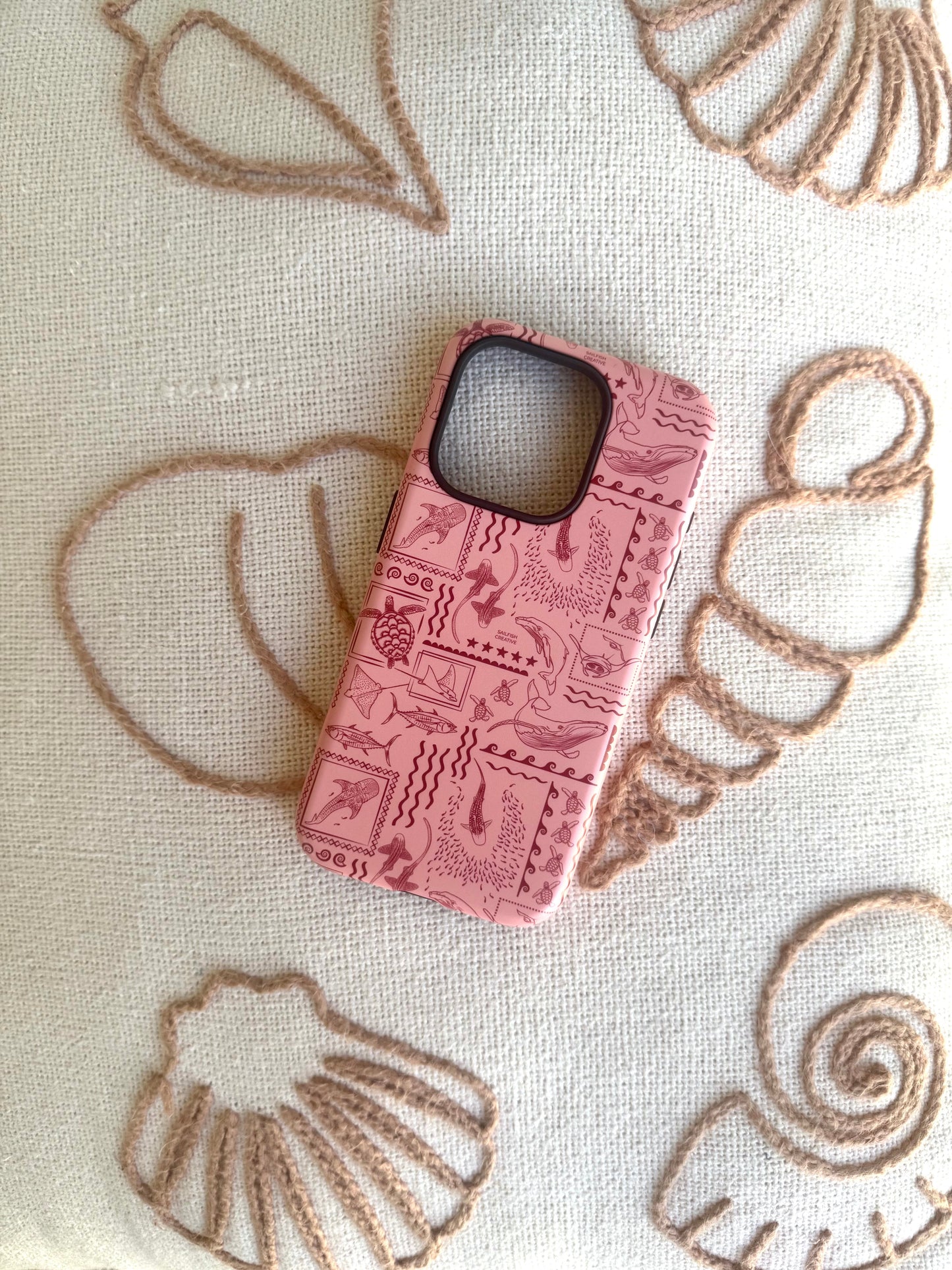 Ocean Tough Phone Case - Busy Print Coral