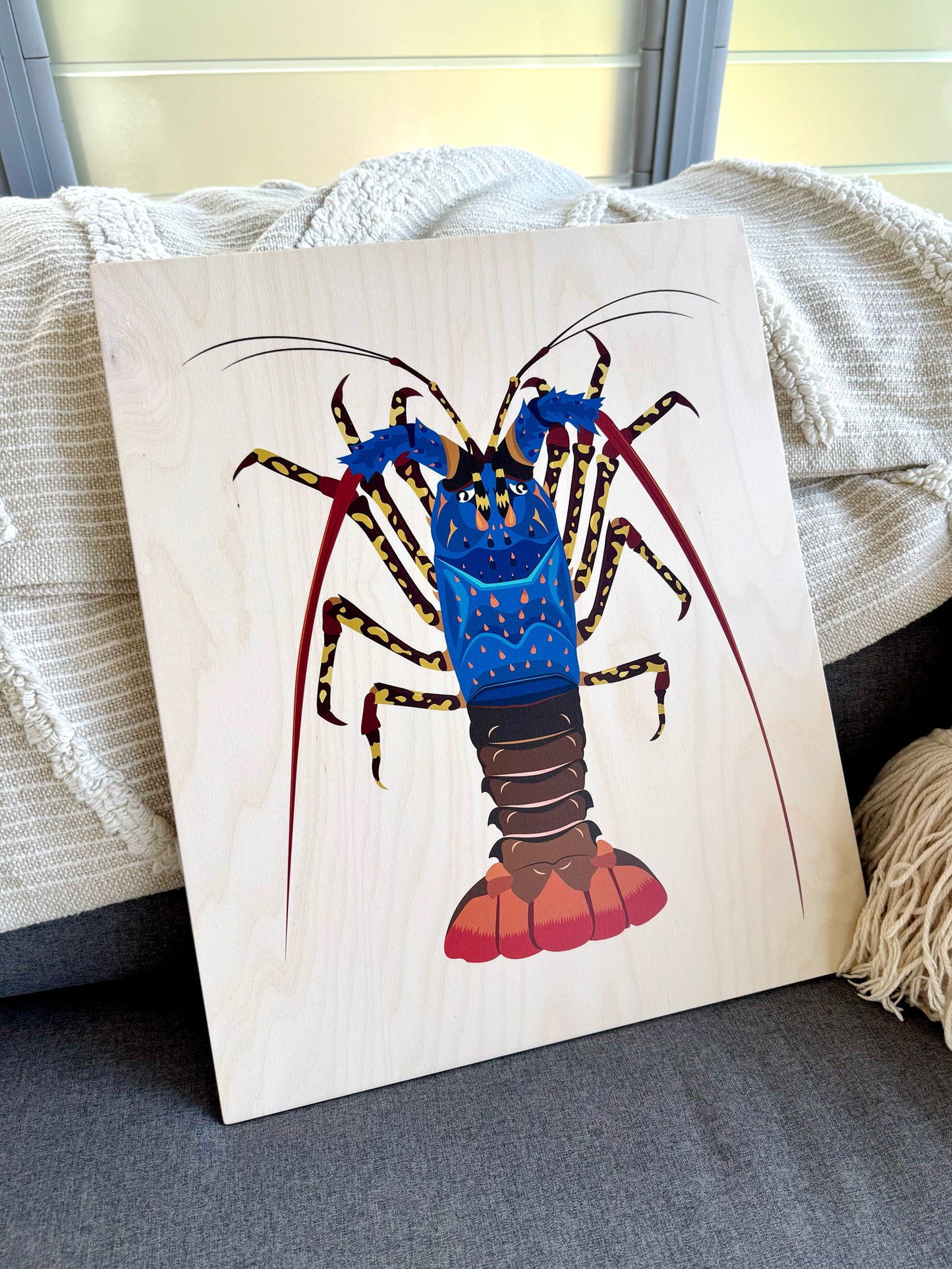 Wood Wall Art - Painted Cray - Sailfish Creative
