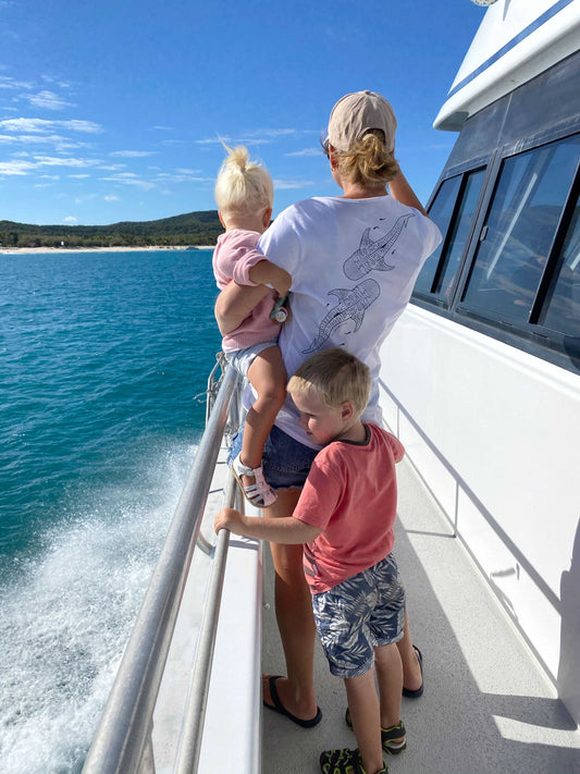 Whale Sharks Line Art - Women's Scoop Neck T-Shirt - Sailfish Creative