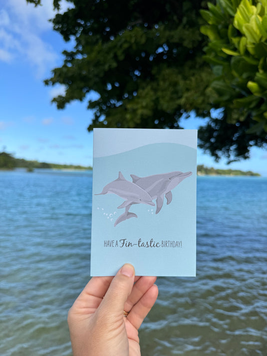 Birthday Card - Bottlenose Dolphins