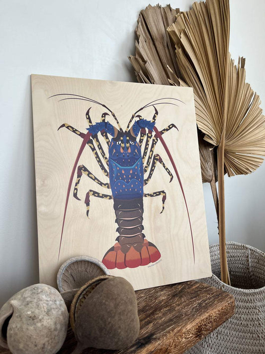 Wood Wall Art - Painted Cray - Sailfish Creative