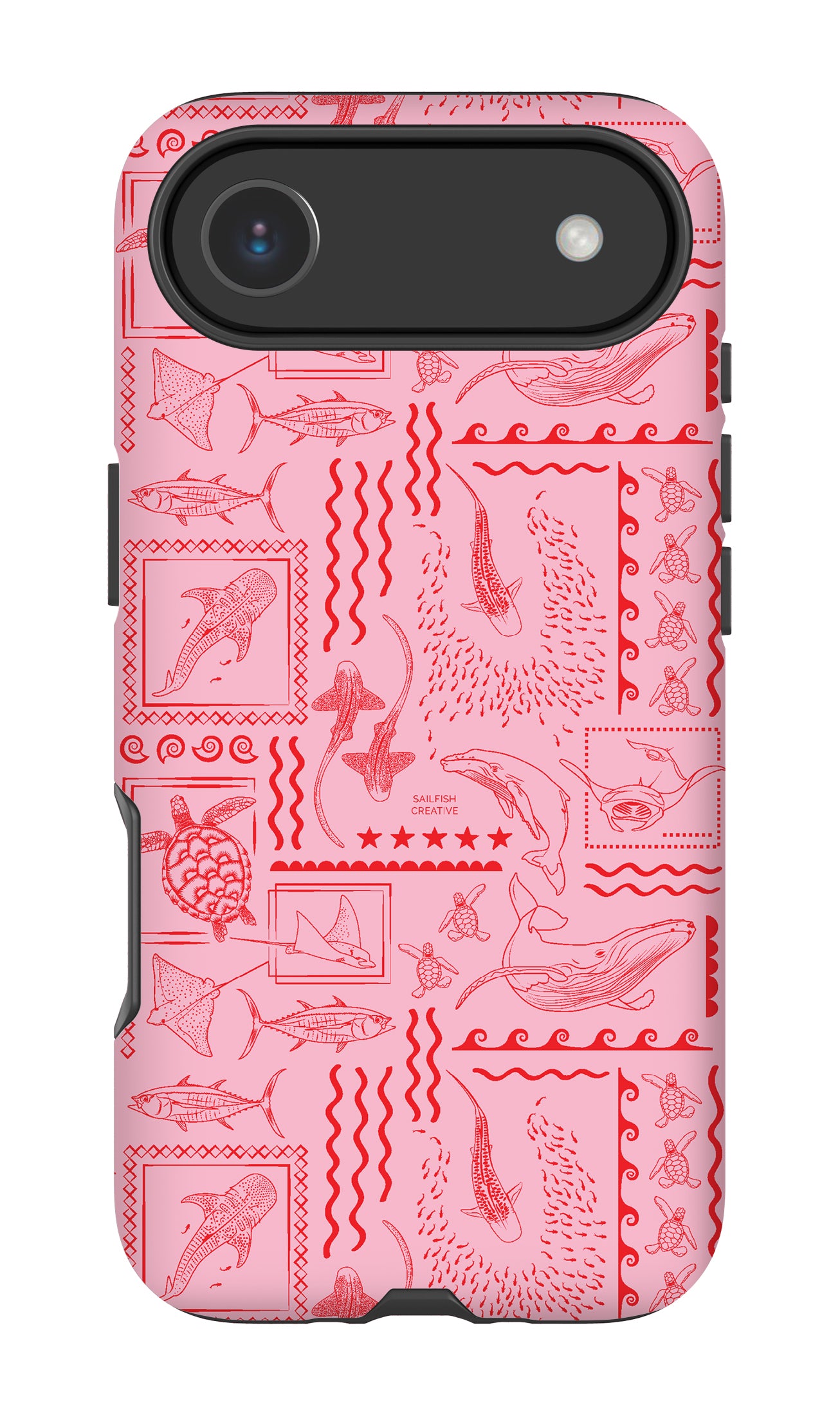 iPhone Tough Phone Case - Busy Print Pinks