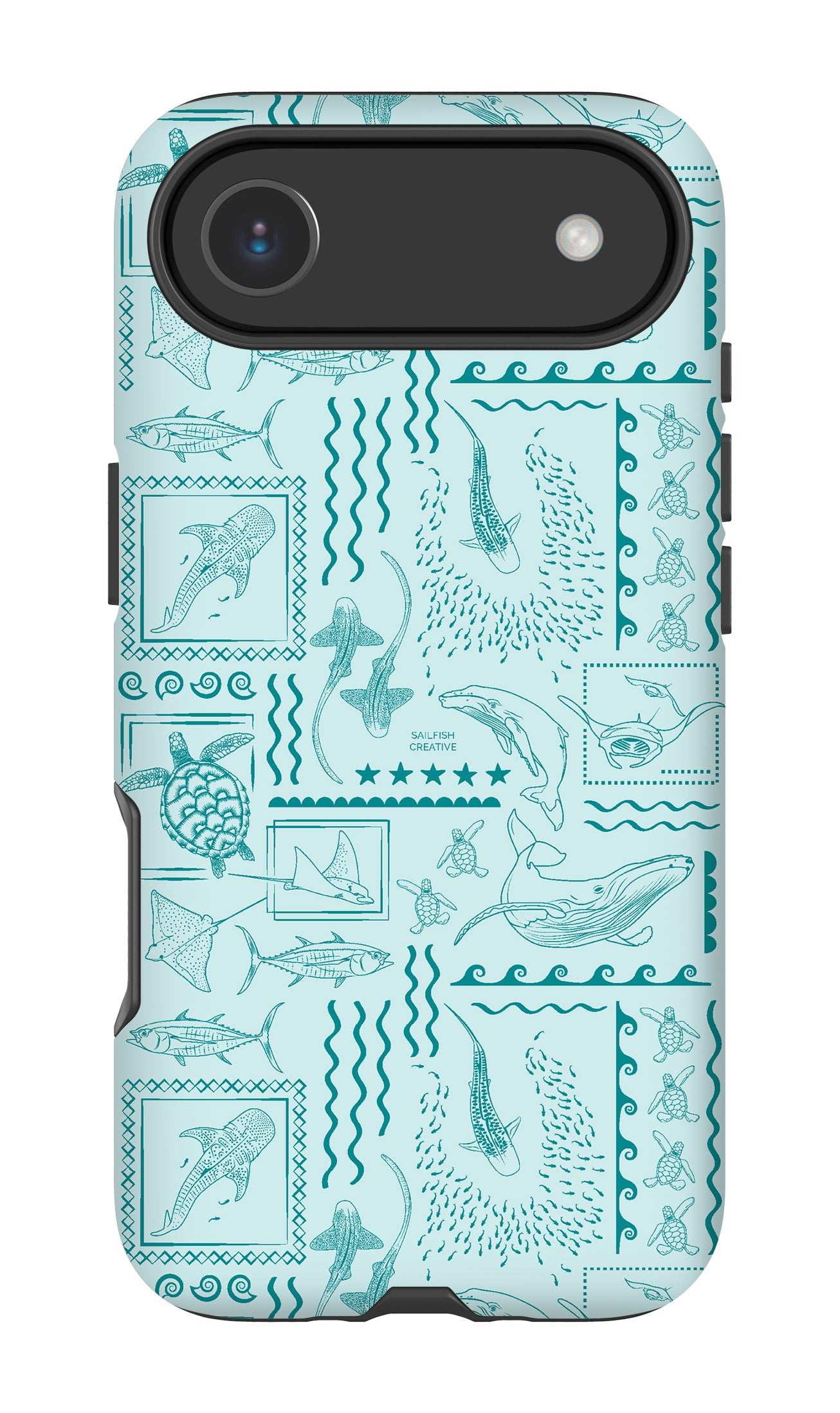 iPhone Phone Case - Busy Print Teal