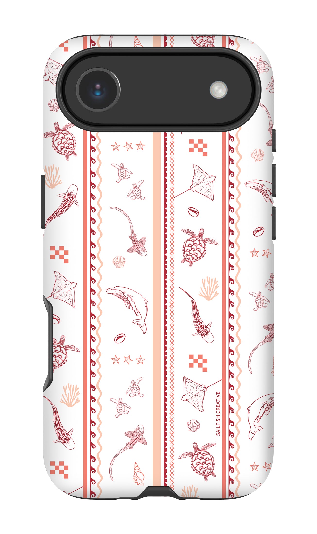 iPhone Phone Case - Candy Stripes Coral
