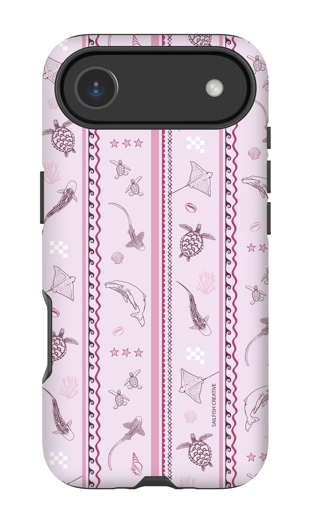 iPhone Tough Phone Case - Candy Stripes Orchid