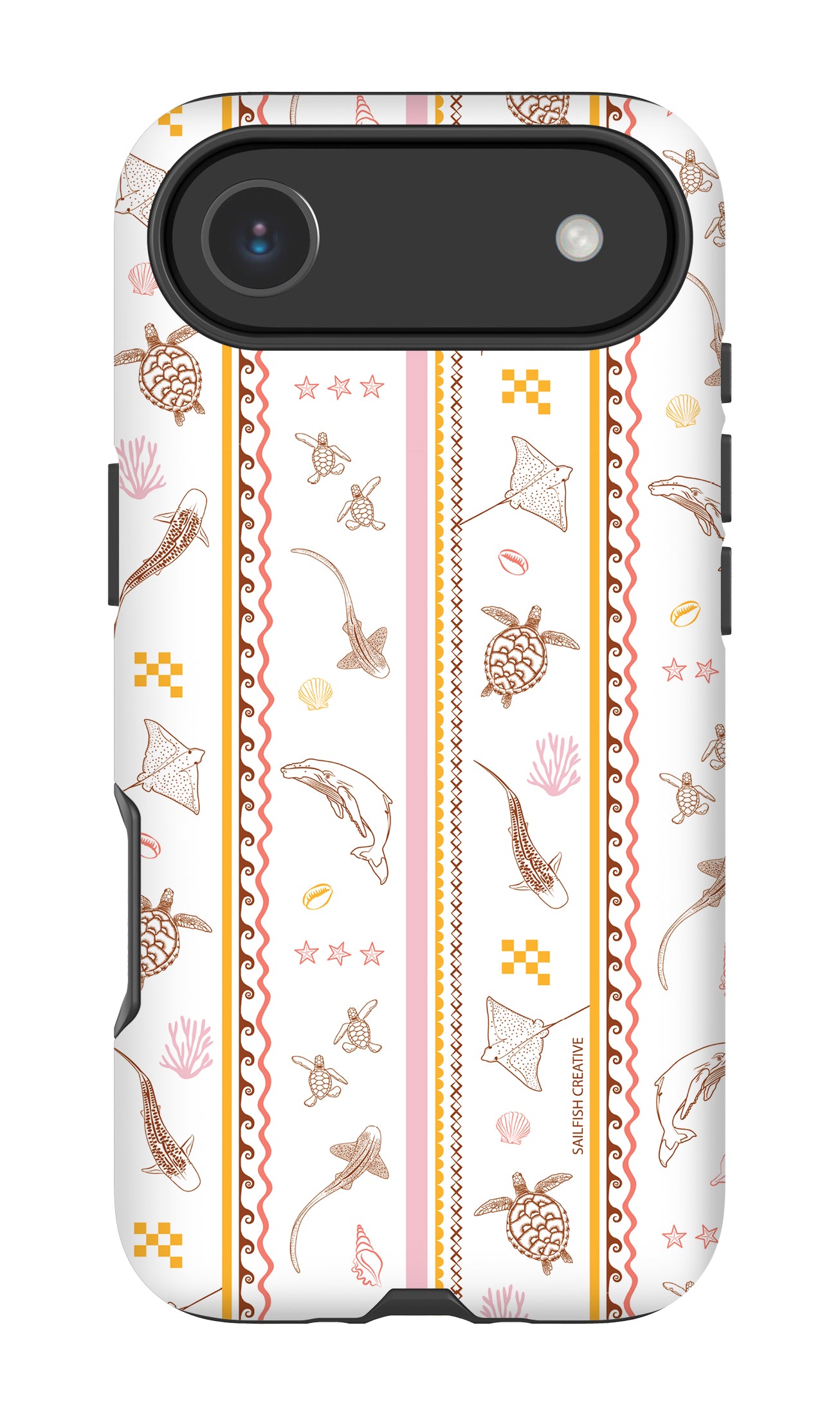 iPhone Tough Phone Case - Candy Stripes on White
