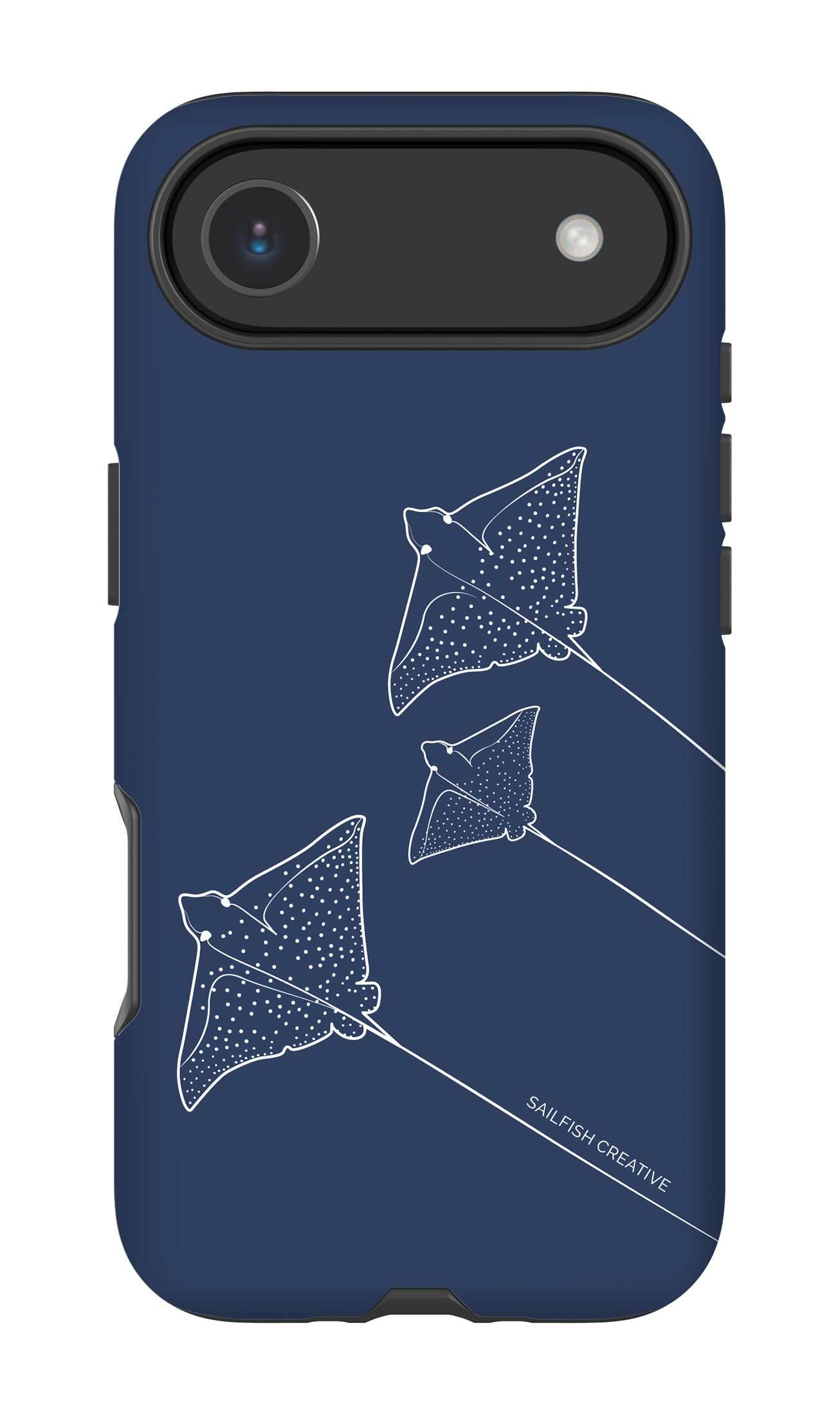 iPhone Phone Case - Eagle Ray Outline Navy