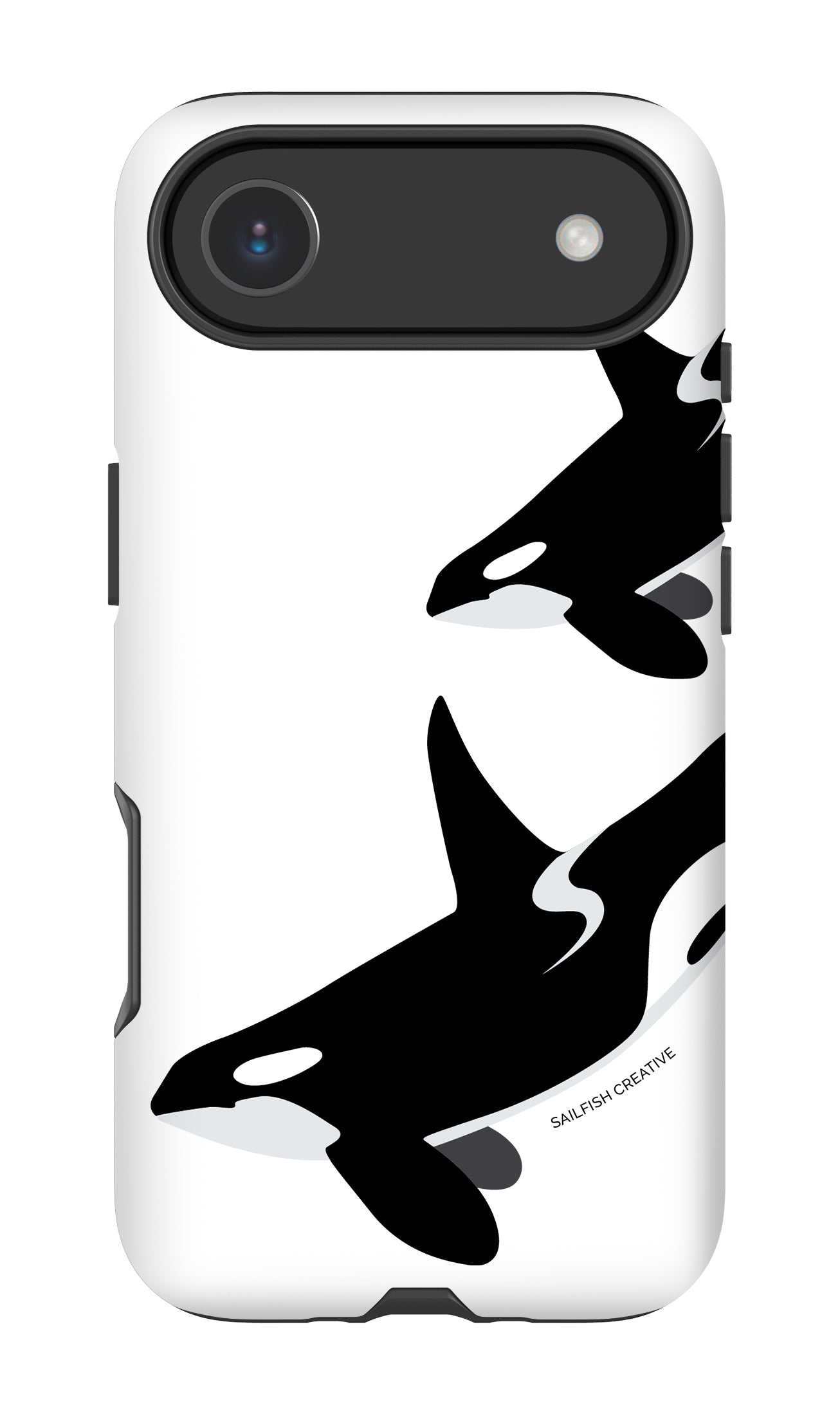 iPhone Tough Phone Case - Orca Killer Whale White