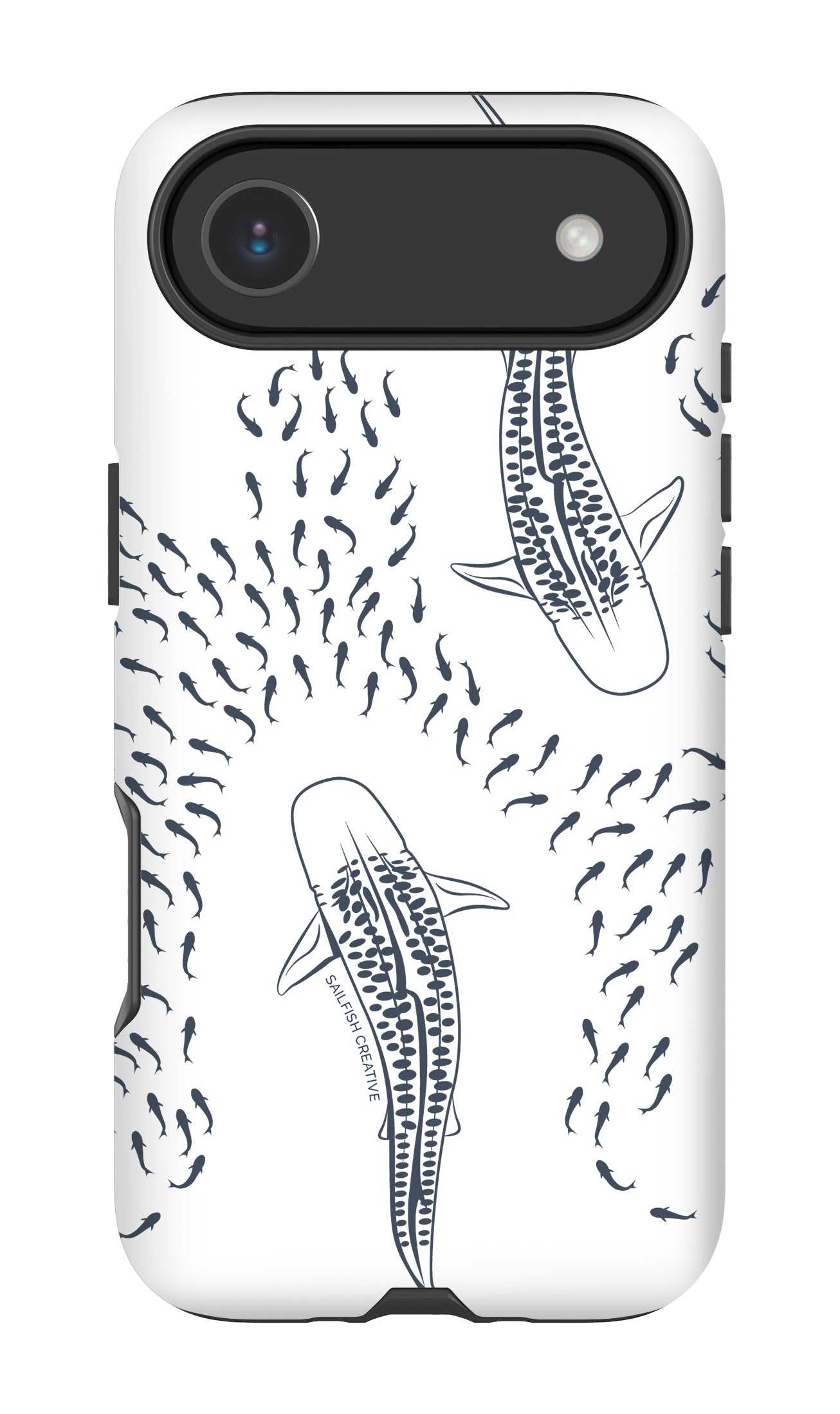 iPhone Tough Phone Case - Tiger Sharks Outline - Sailfish Creative