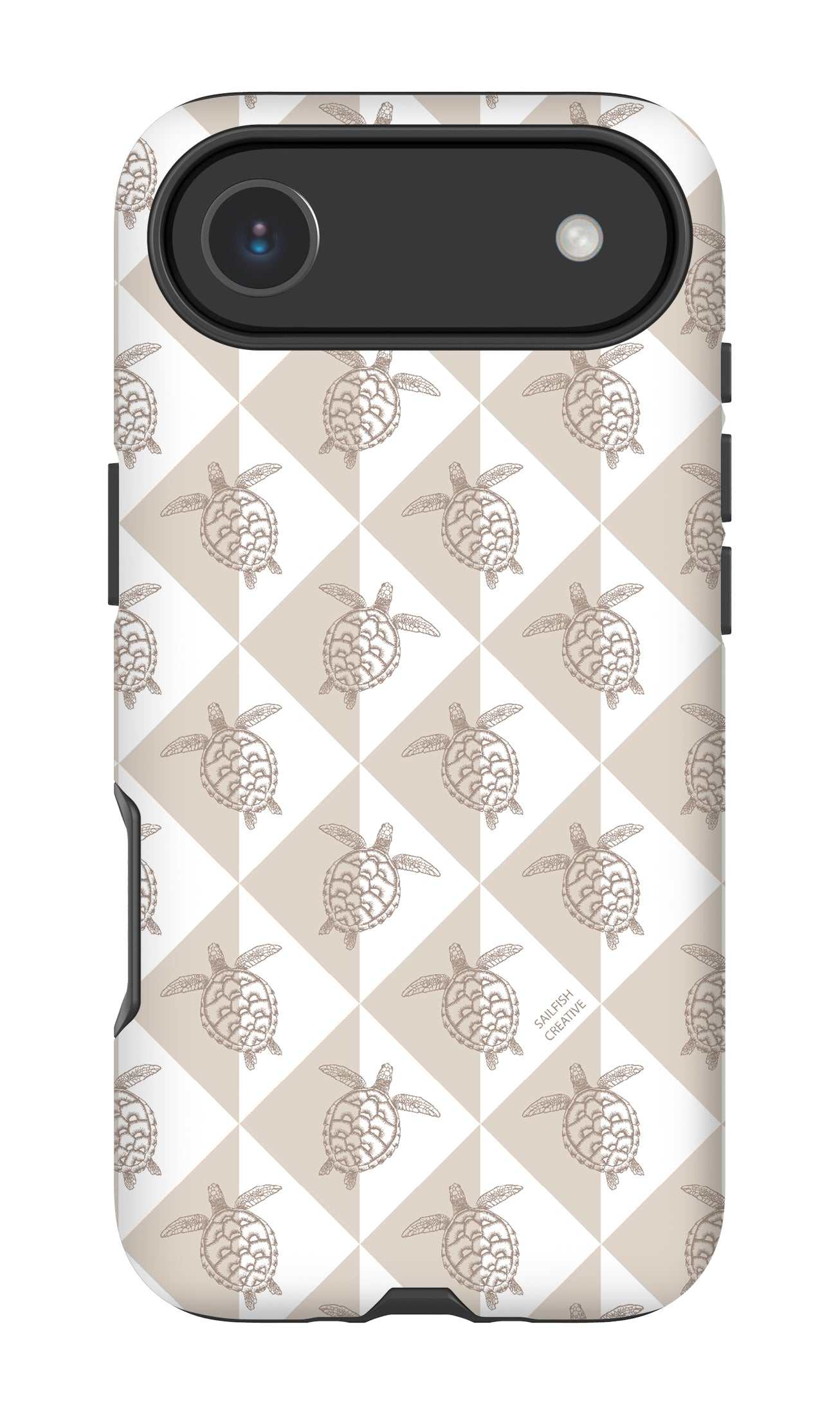 iPhone Phone Case - Turtle Diamonds Neutral