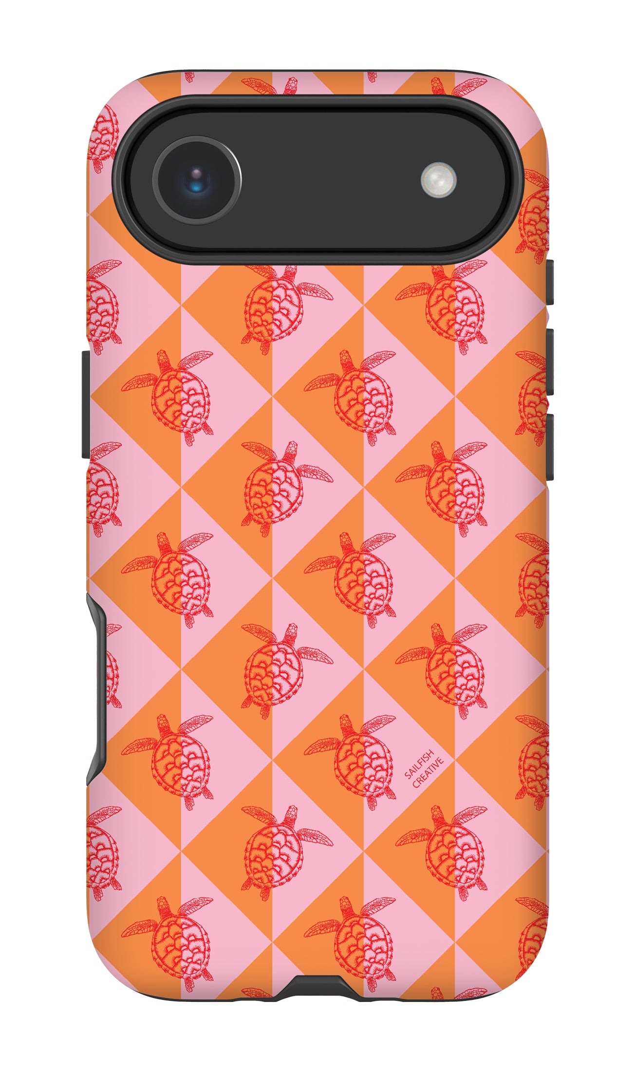 iPhone Tough Phone Case - Turtle Diamonds Candy Sunset