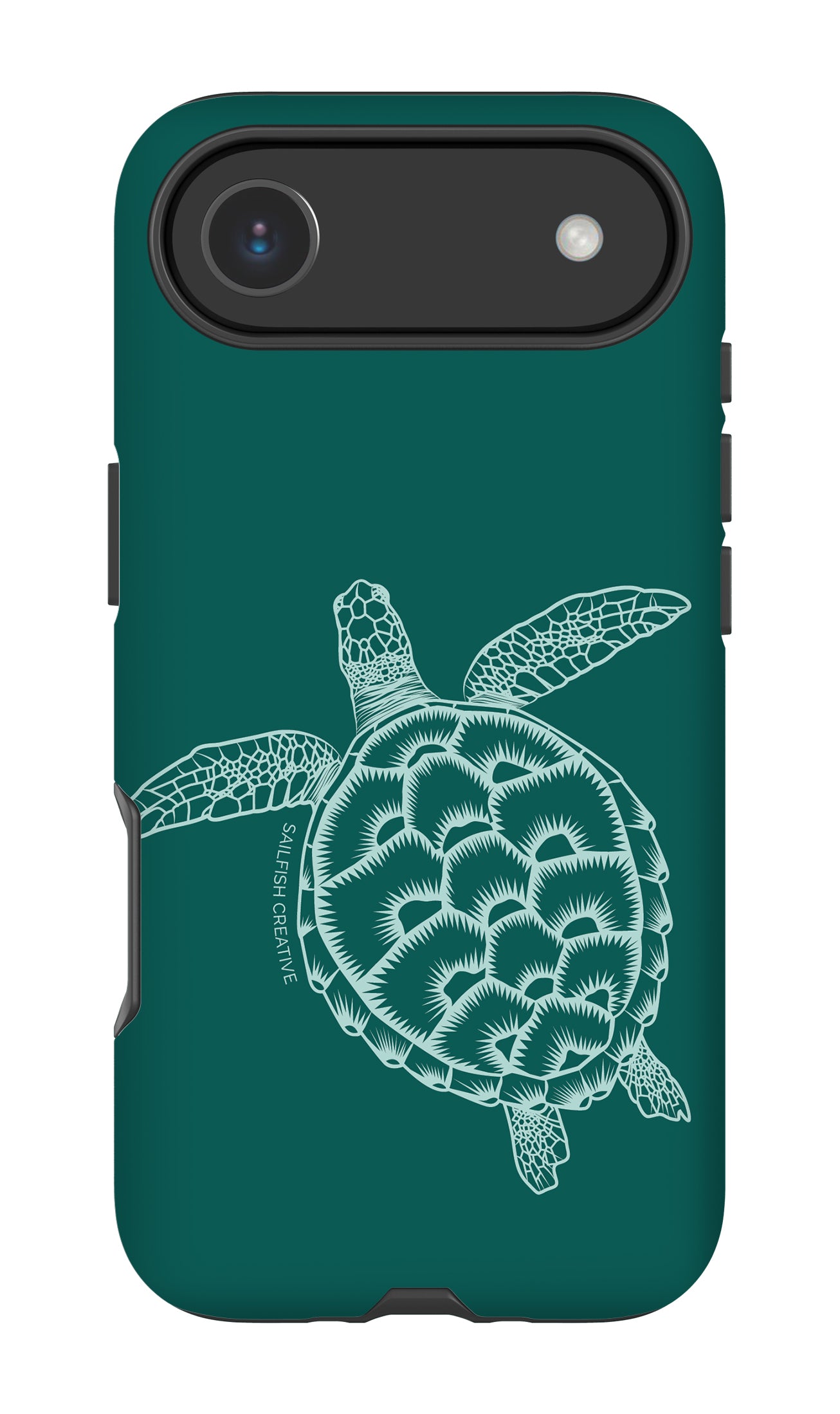 iPhone Phone Case - Turtle Outline Emerald
