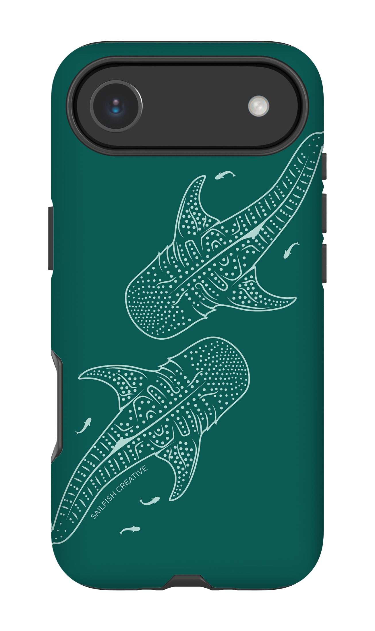 iPhone Phone Case - Whale Sharks Outline Emerald - Sailfish Creative