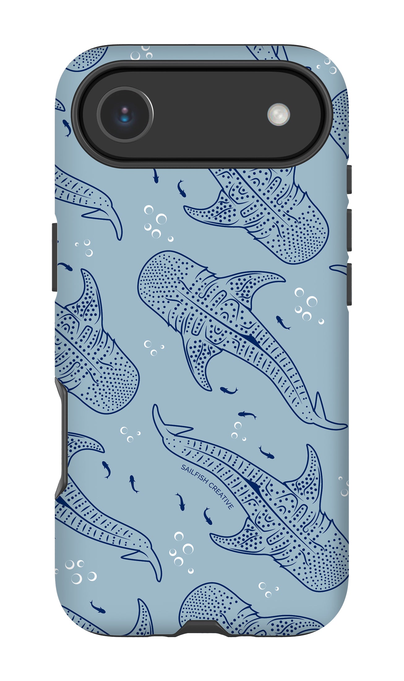iPhone Tough Phone Case - Whale Sharks Pattern Blues
