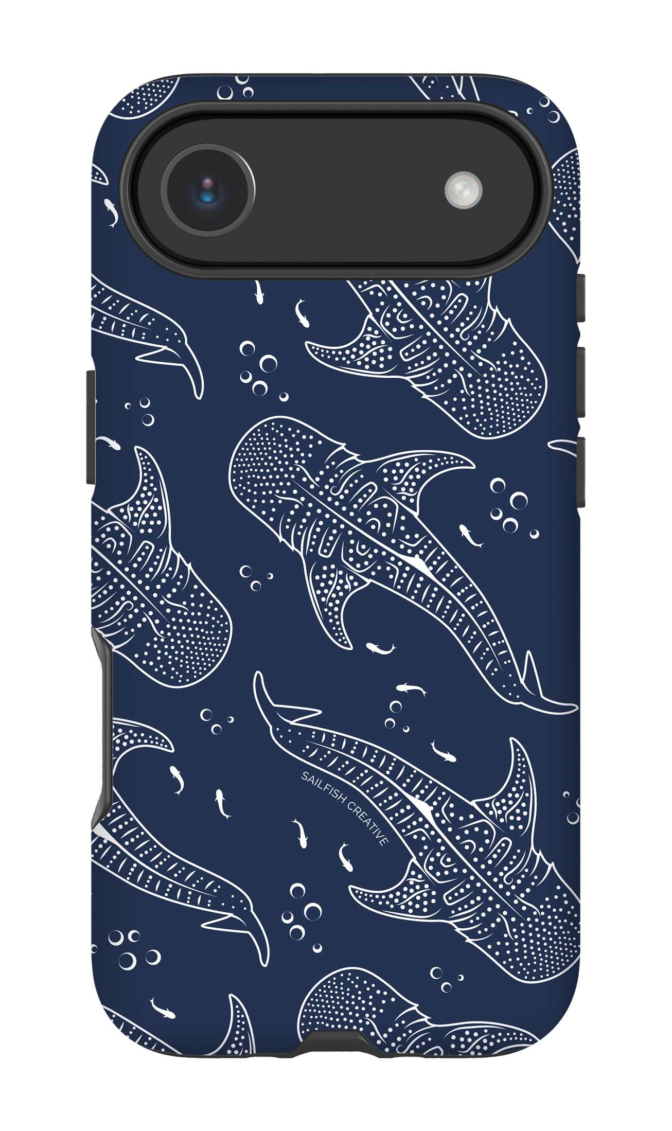 iPhone Phone Case - Whale Sharks Pattern Navy