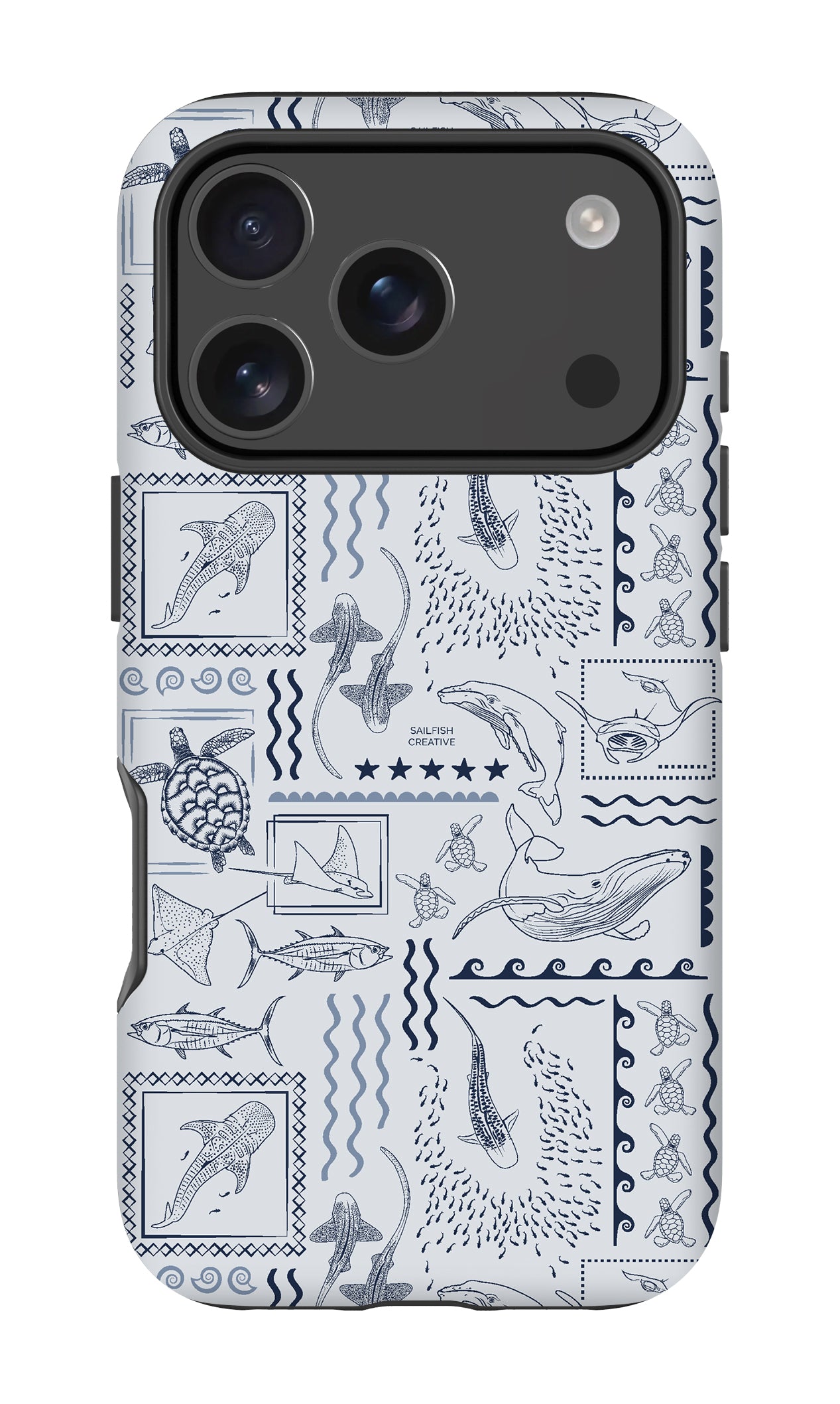 iPhone Phone Case - Busy Print Overcast Blue