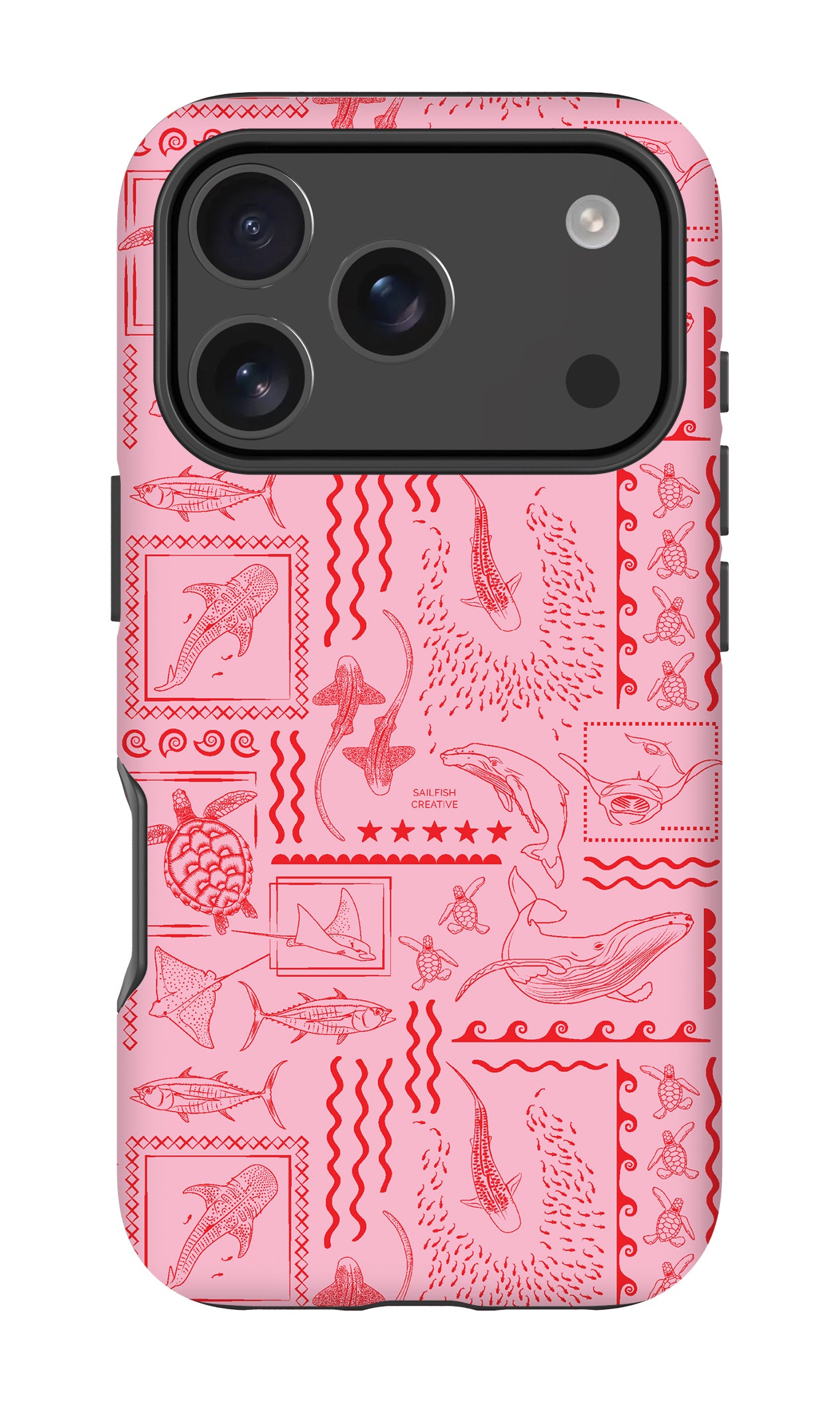 iPhone Tough Phone Case - Busy Print Pinks