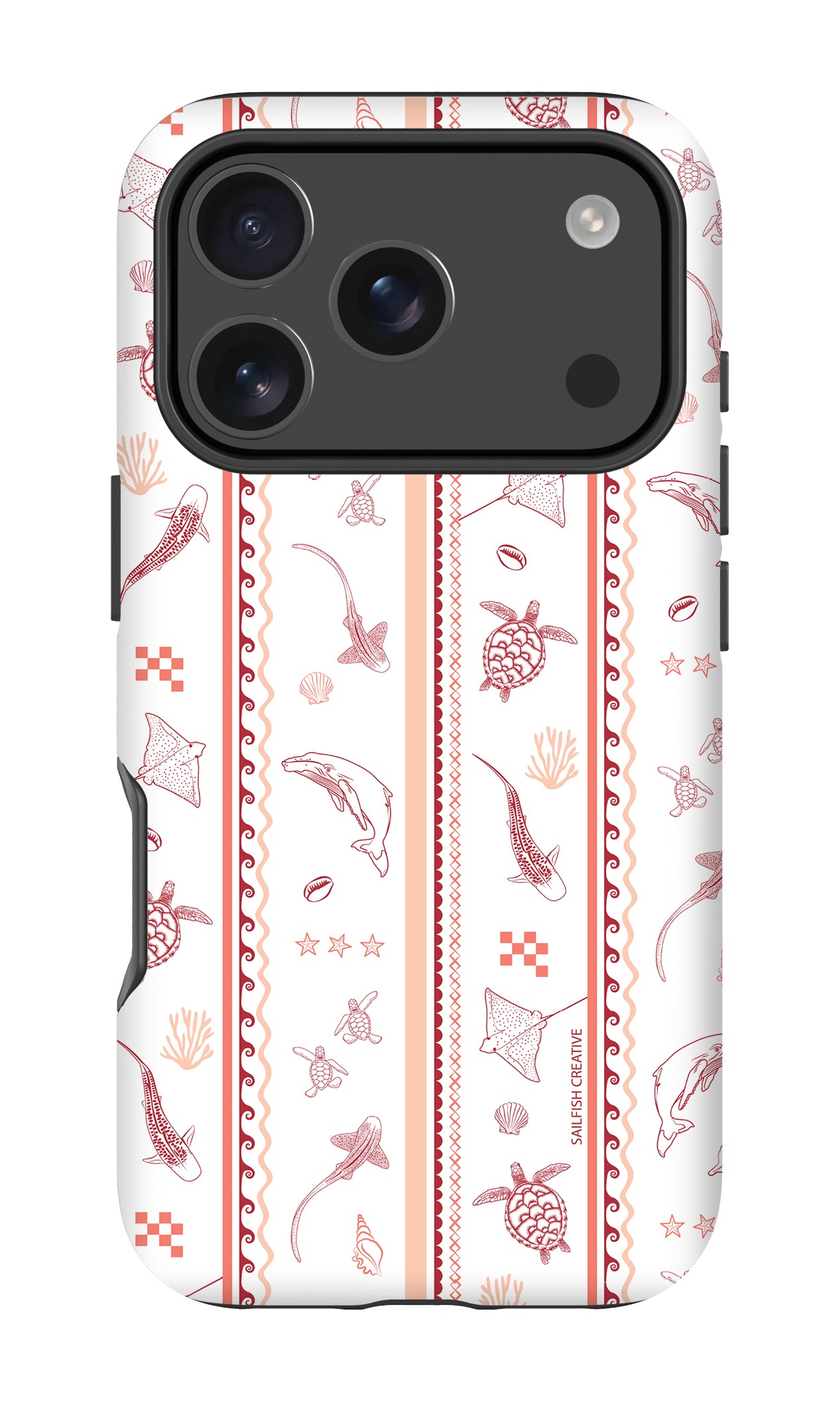iPhone Phone Case - Candy Stripes Coral