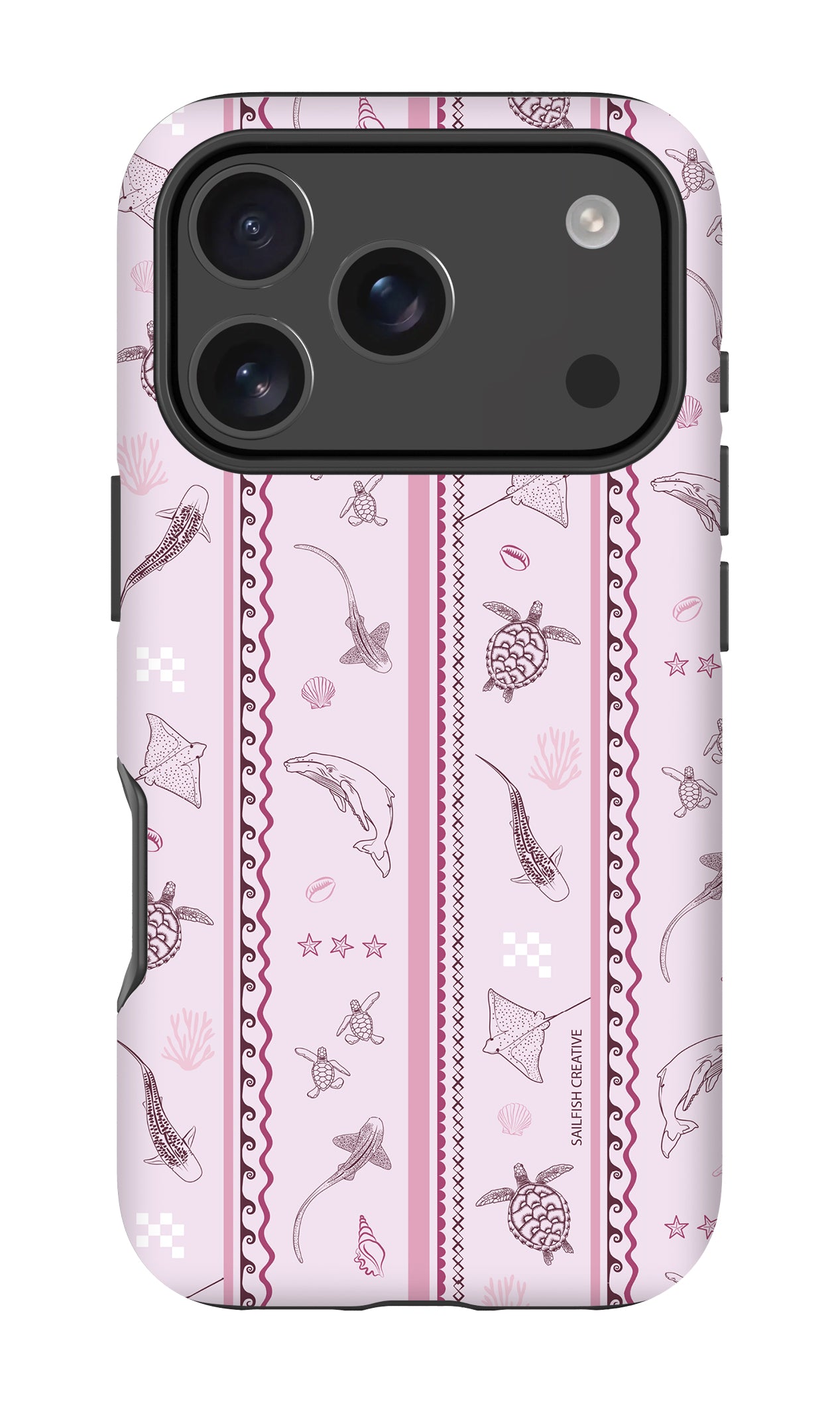 iPhone Tough Phone Case - Candy Stripes Orchid