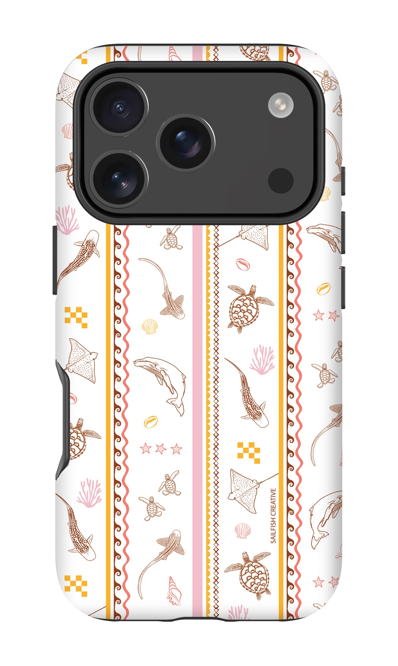 iPhone Tough Phone Case - Candy Stripes on White