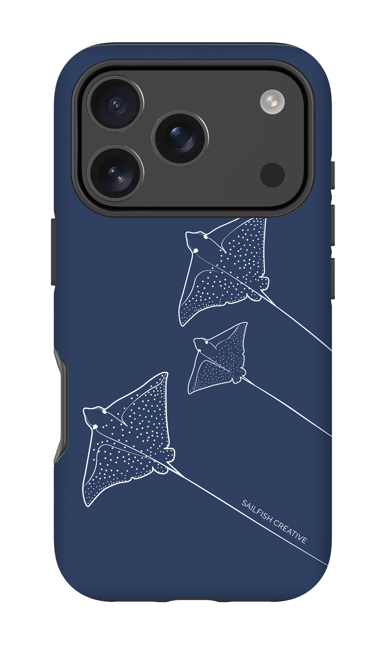 iPhone Phone Case - Eagle Ray Outline Navy