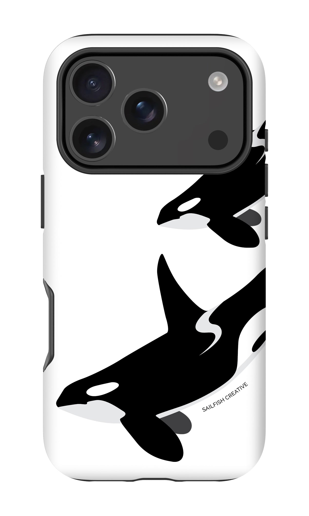 iPhone Tough Phone Case - Orca Killer Whale White