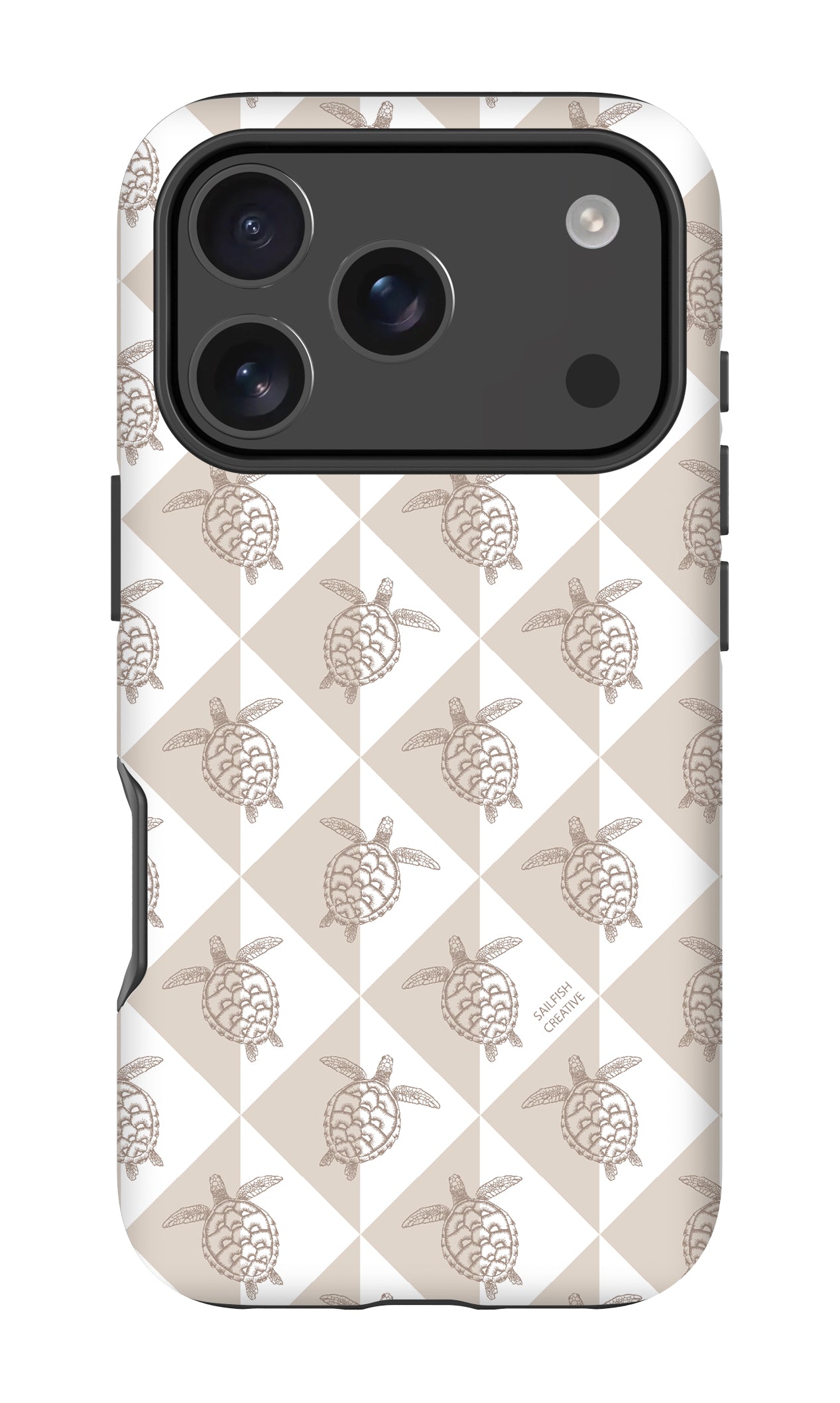 iPhone Phone Case - Turtle Diamonds Neutral