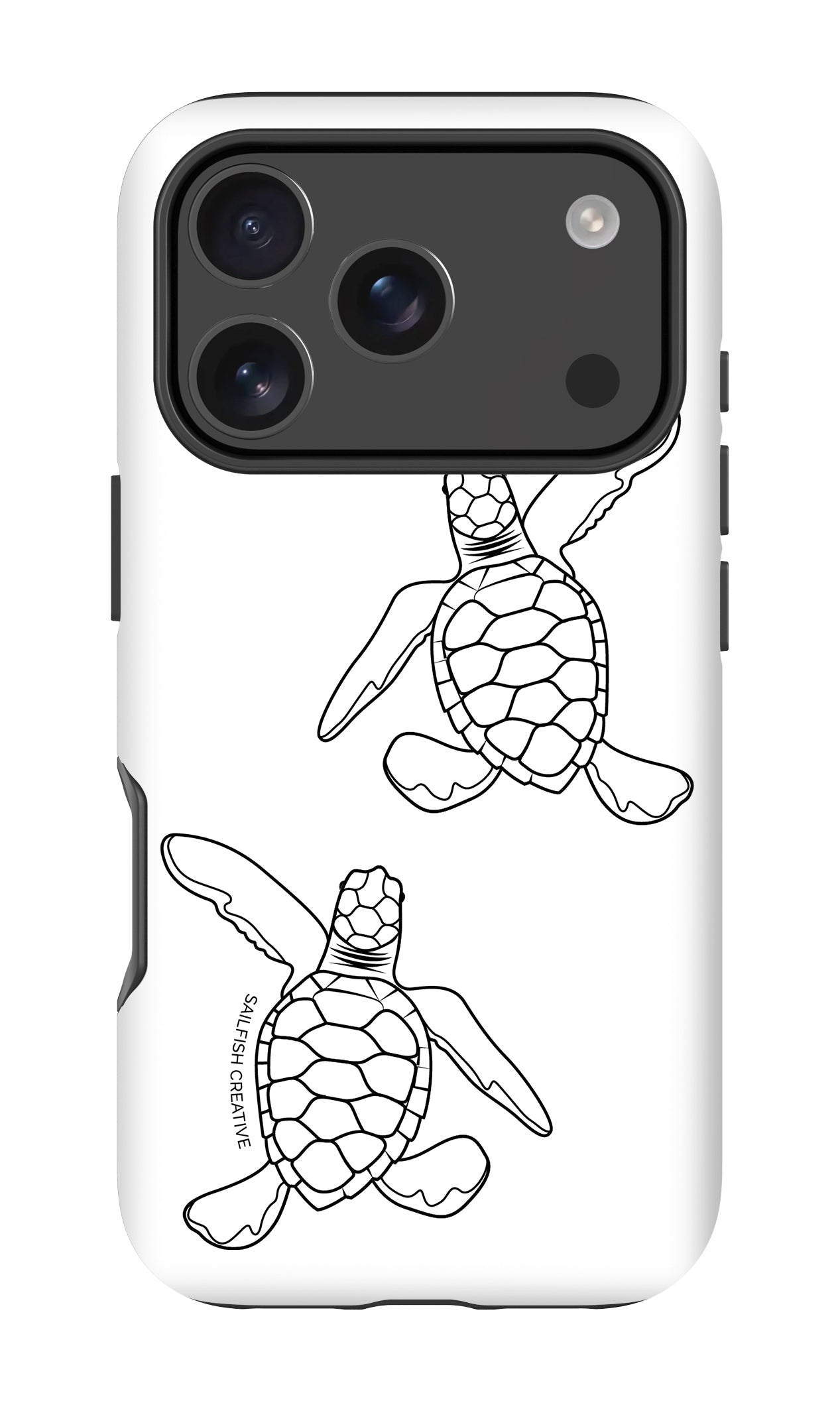 iPhone Tough Phone Case - Turtle Hatchlings Outline