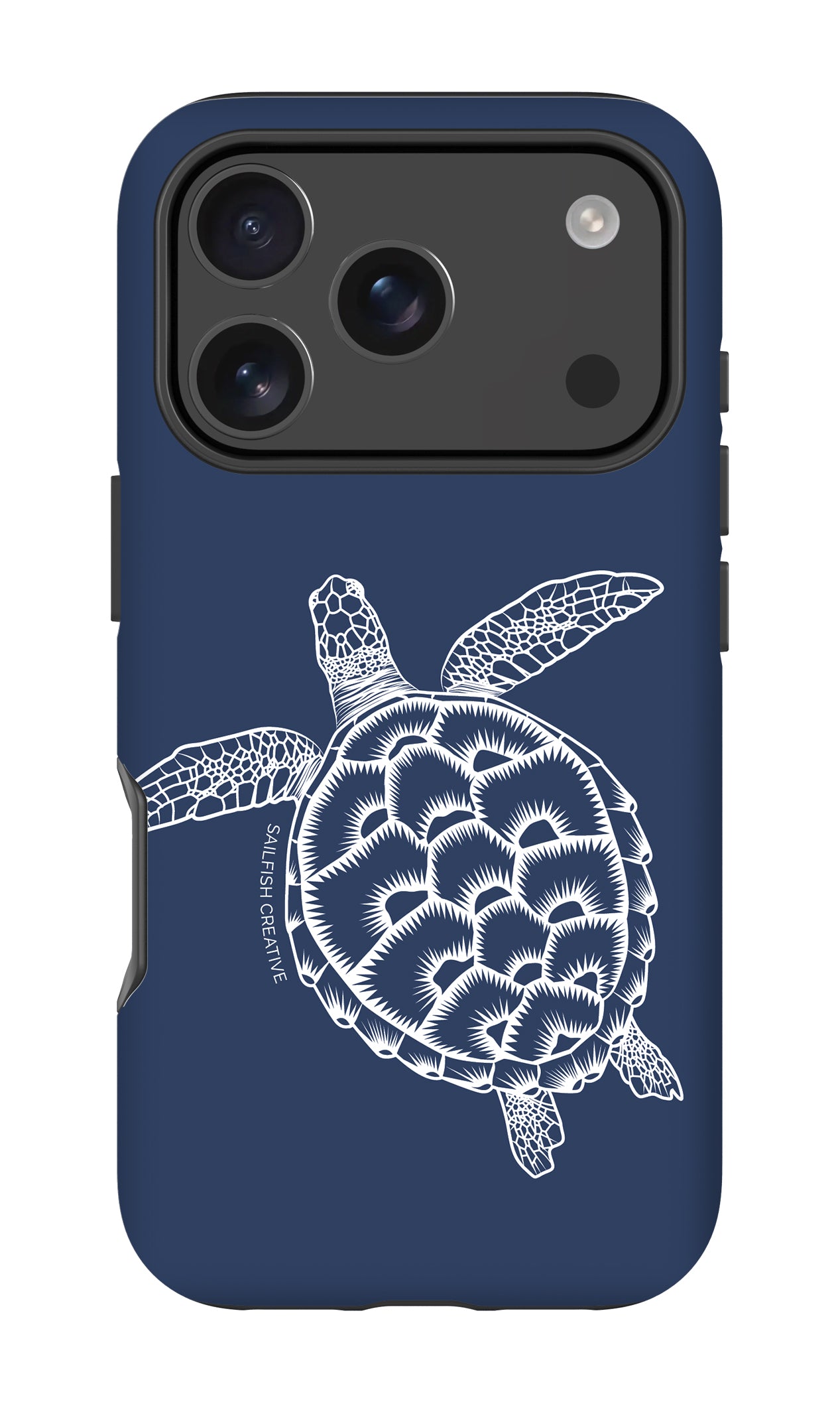 iPhone Phone Case - Turtle Outline Navy